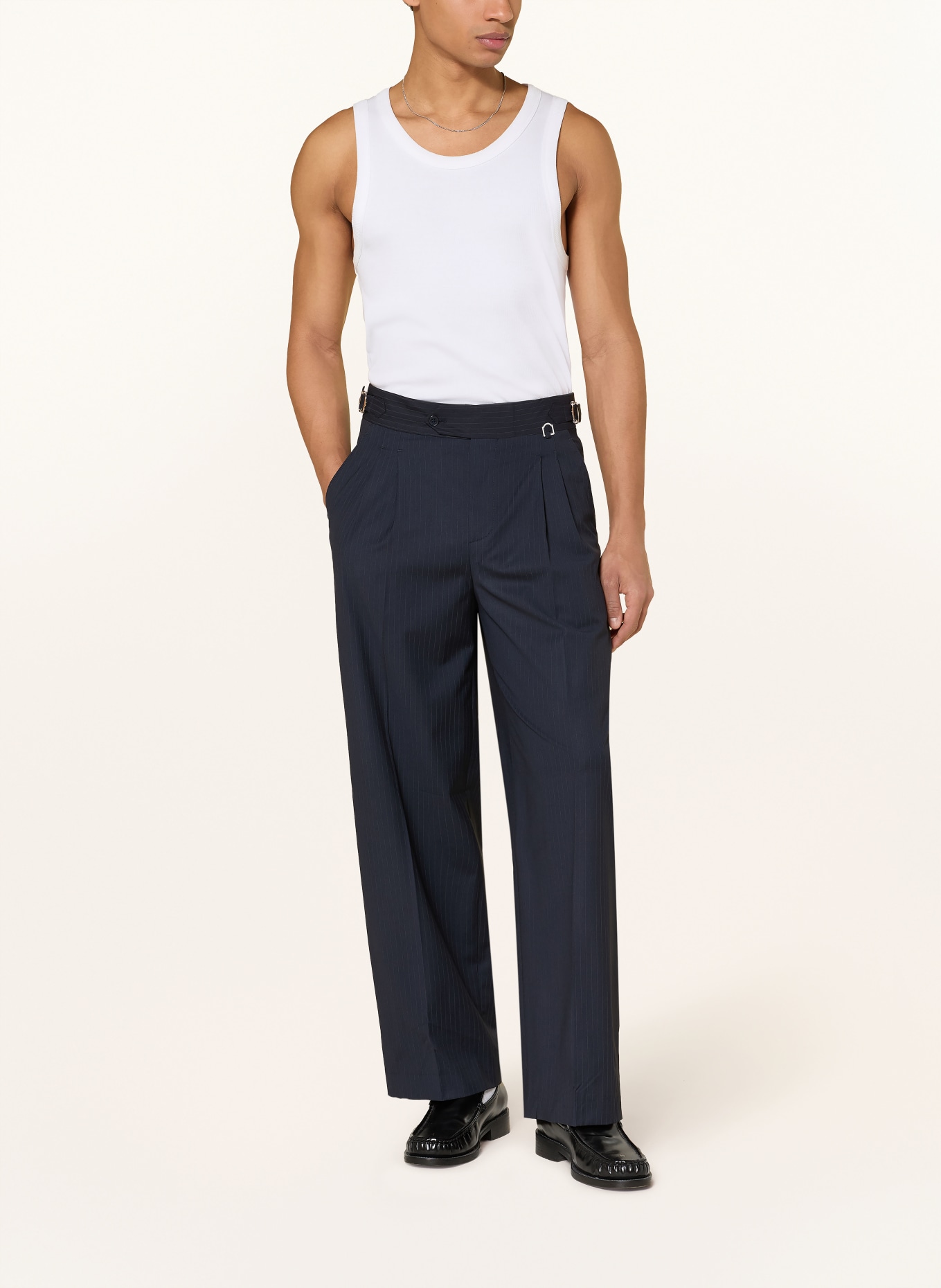 RETERNITY Anzughose Baggy Fit: PINSTRIPE BLUE