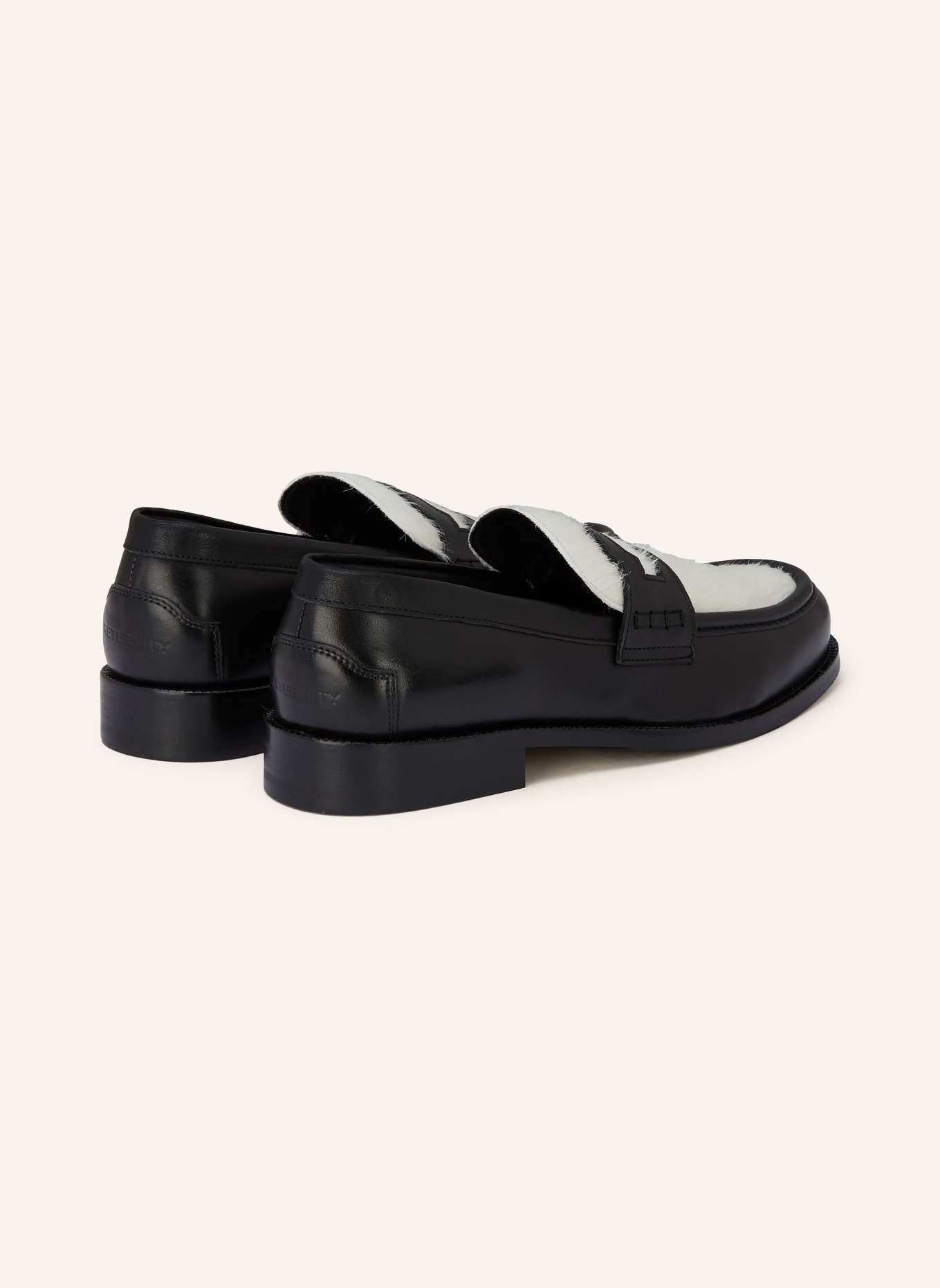 RETERNITY Mocassins Penny LE MÉTROPOLITAIN: NOIR / ÉCRU