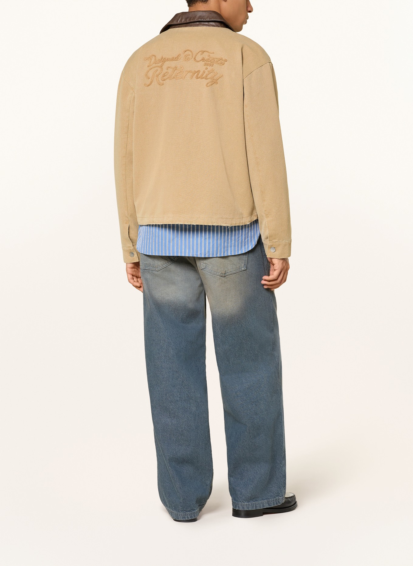 RETERNITY overjacket: CAMEL / DARK BROWN