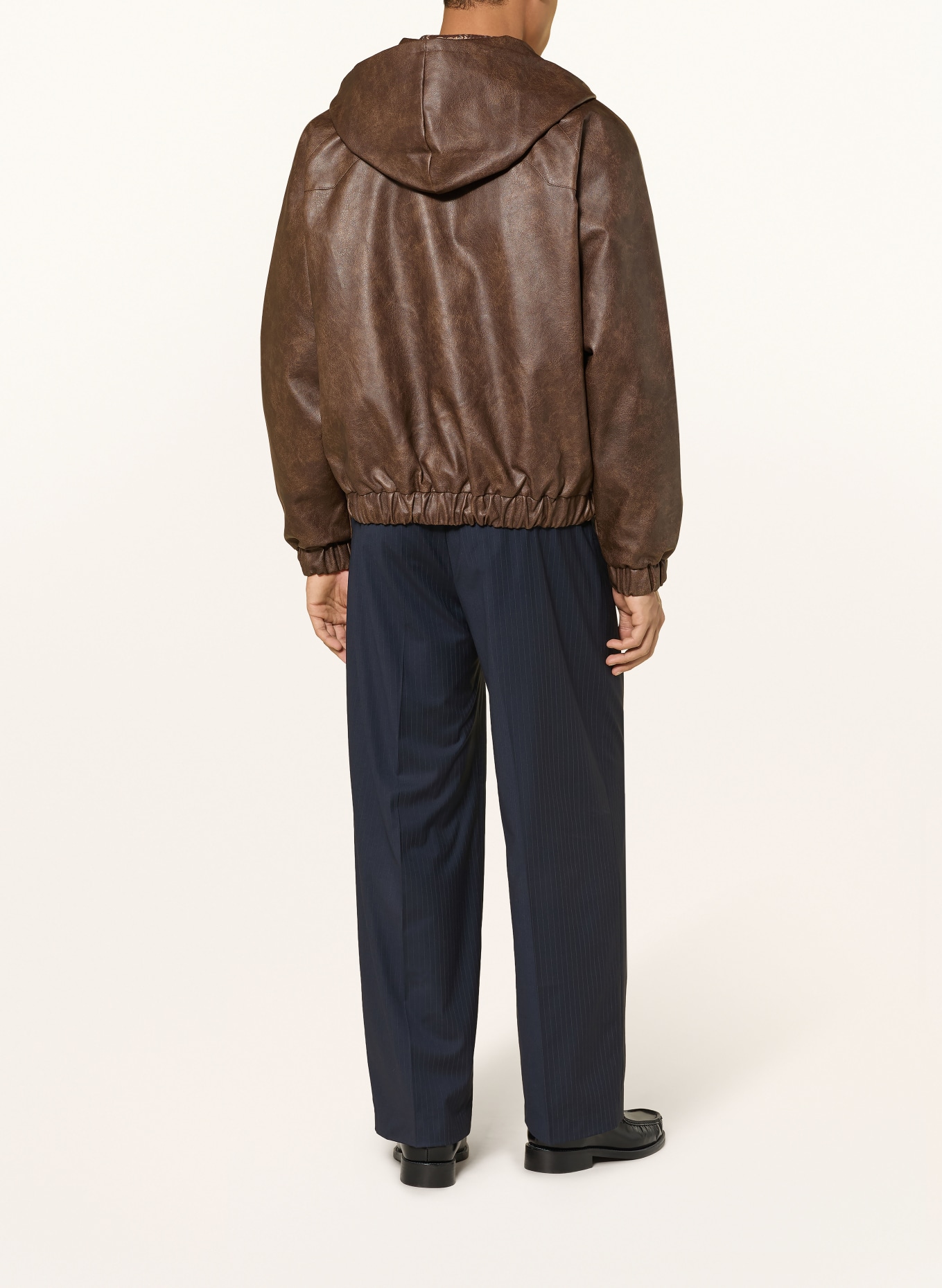 RETERNITY Leather-look jacket: DARK BROWN