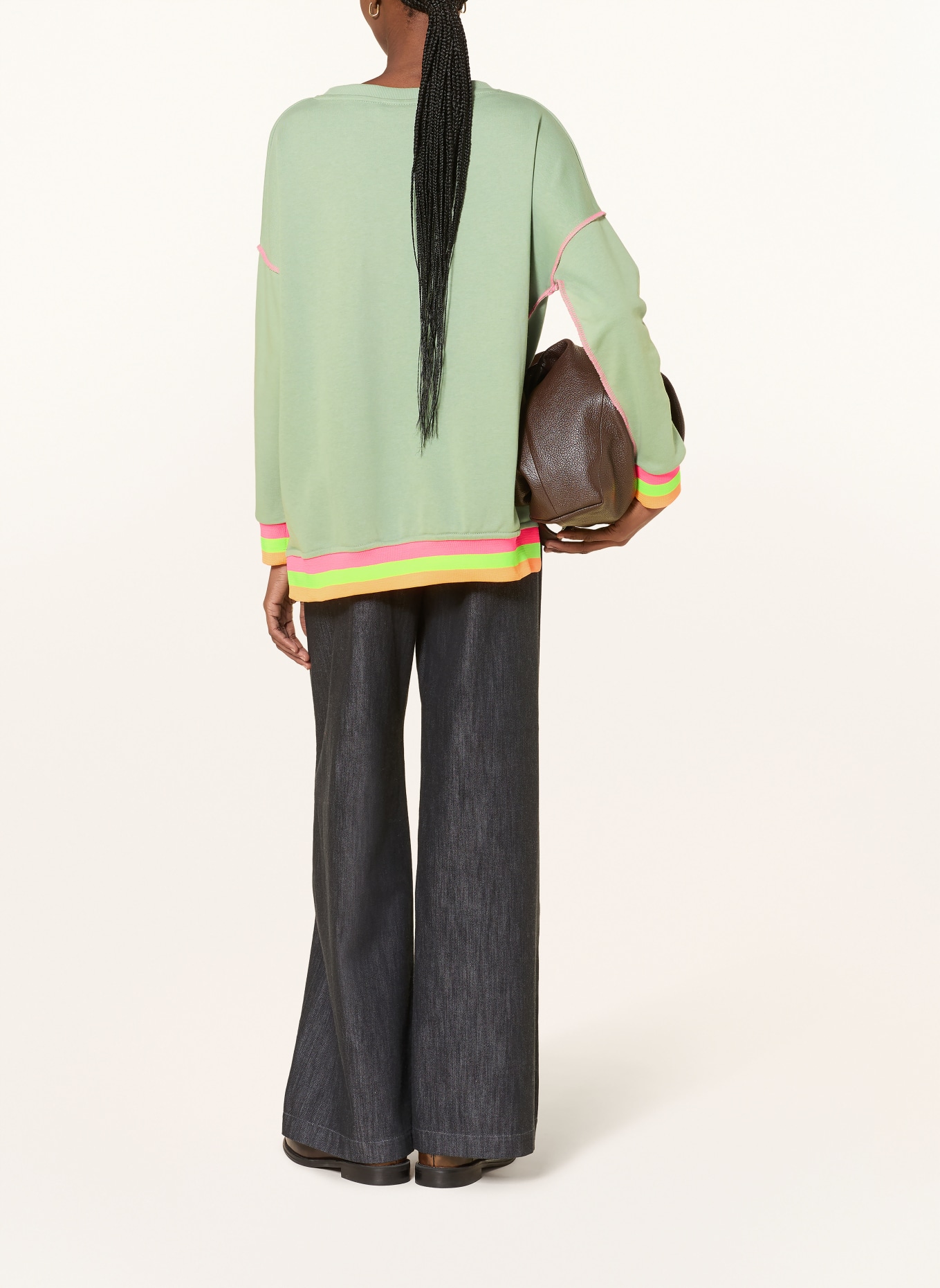 miss goodlife Mikina s ozdobnými kameny: SVĚTLE ZELENÁ / NEONOVĚ RŮŽOVÁ / NEONOVĚ ORANŽOVÁ