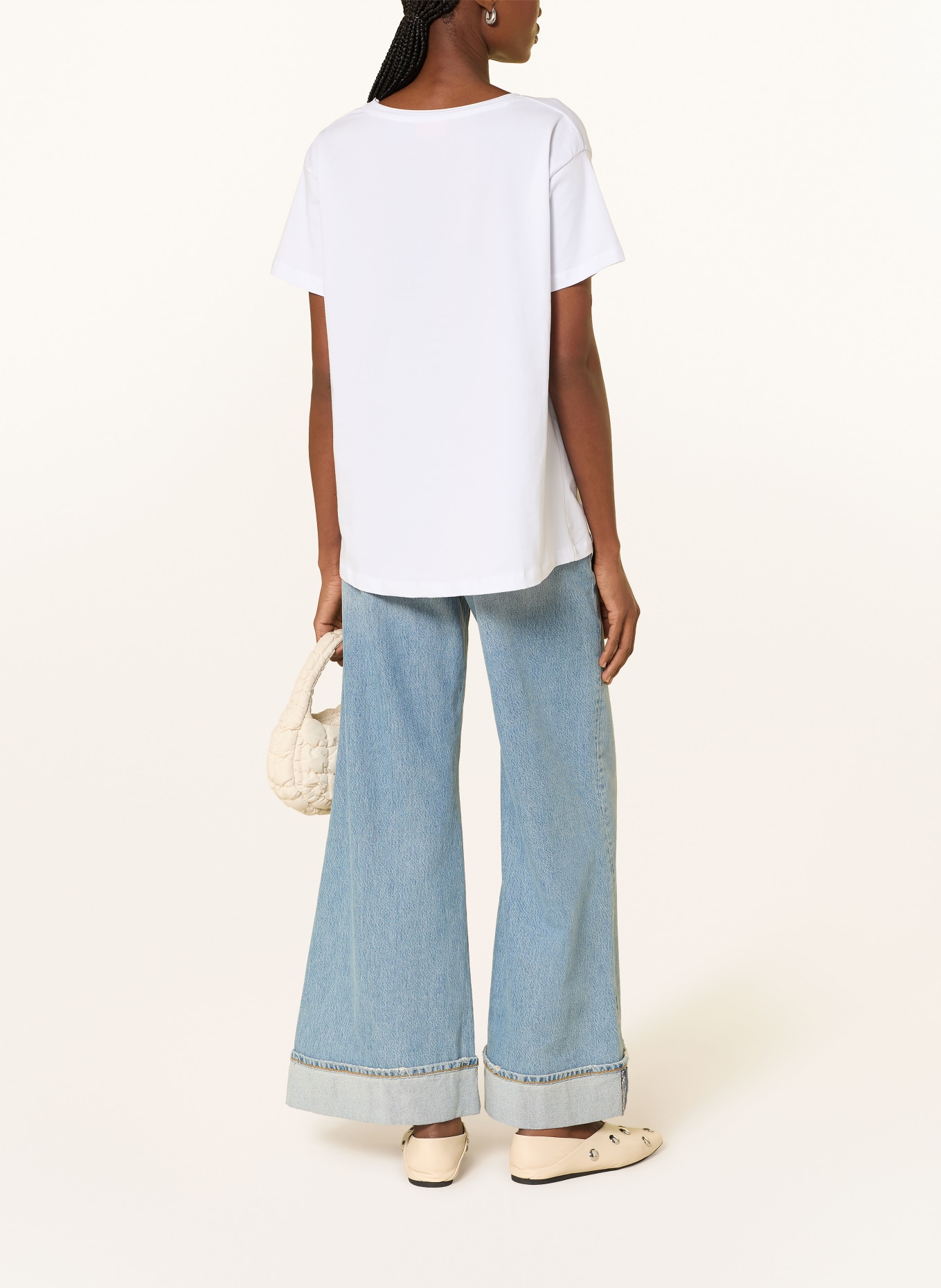 miss goodlife Koszulka z kamieniami ozdobnymi: BIAŁY