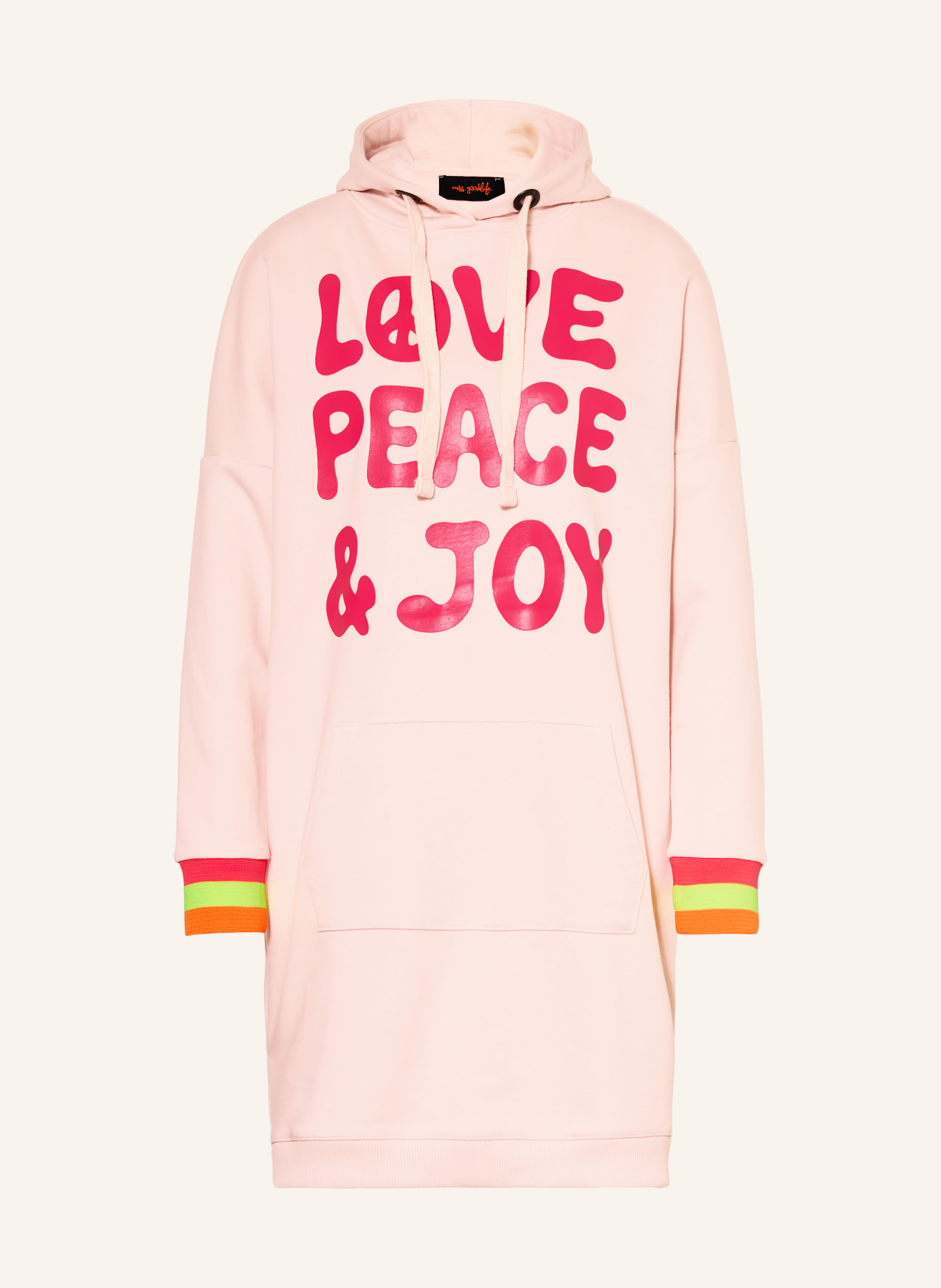 miss goodlife Mikina s kapucí: RŮŽOVÁ / NEONOVĚ RŮŽOVÁ / NEONOVĚ ZELENÁ