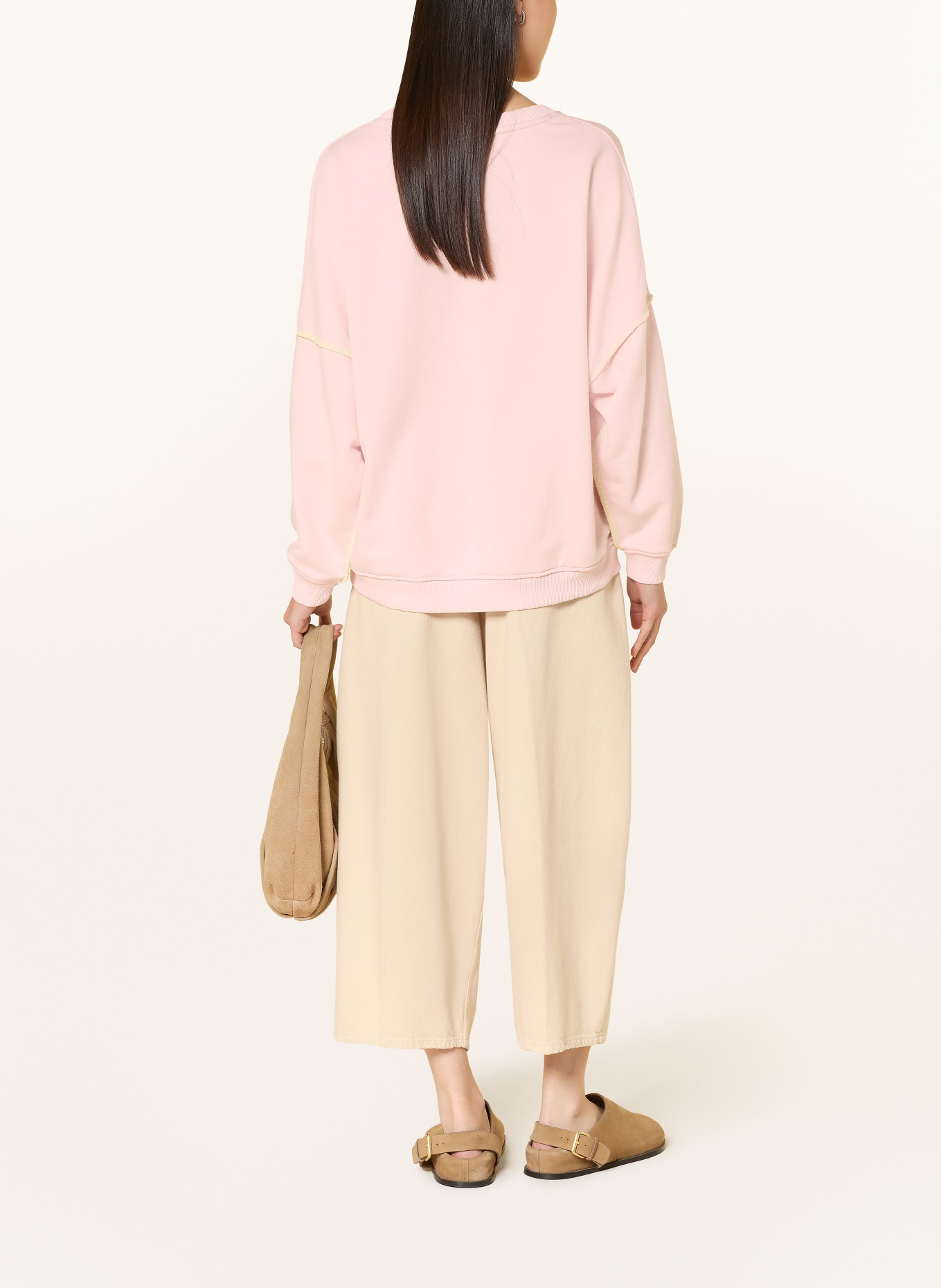 miss goodlife Oversized sweatshirt with sequins: ROSE