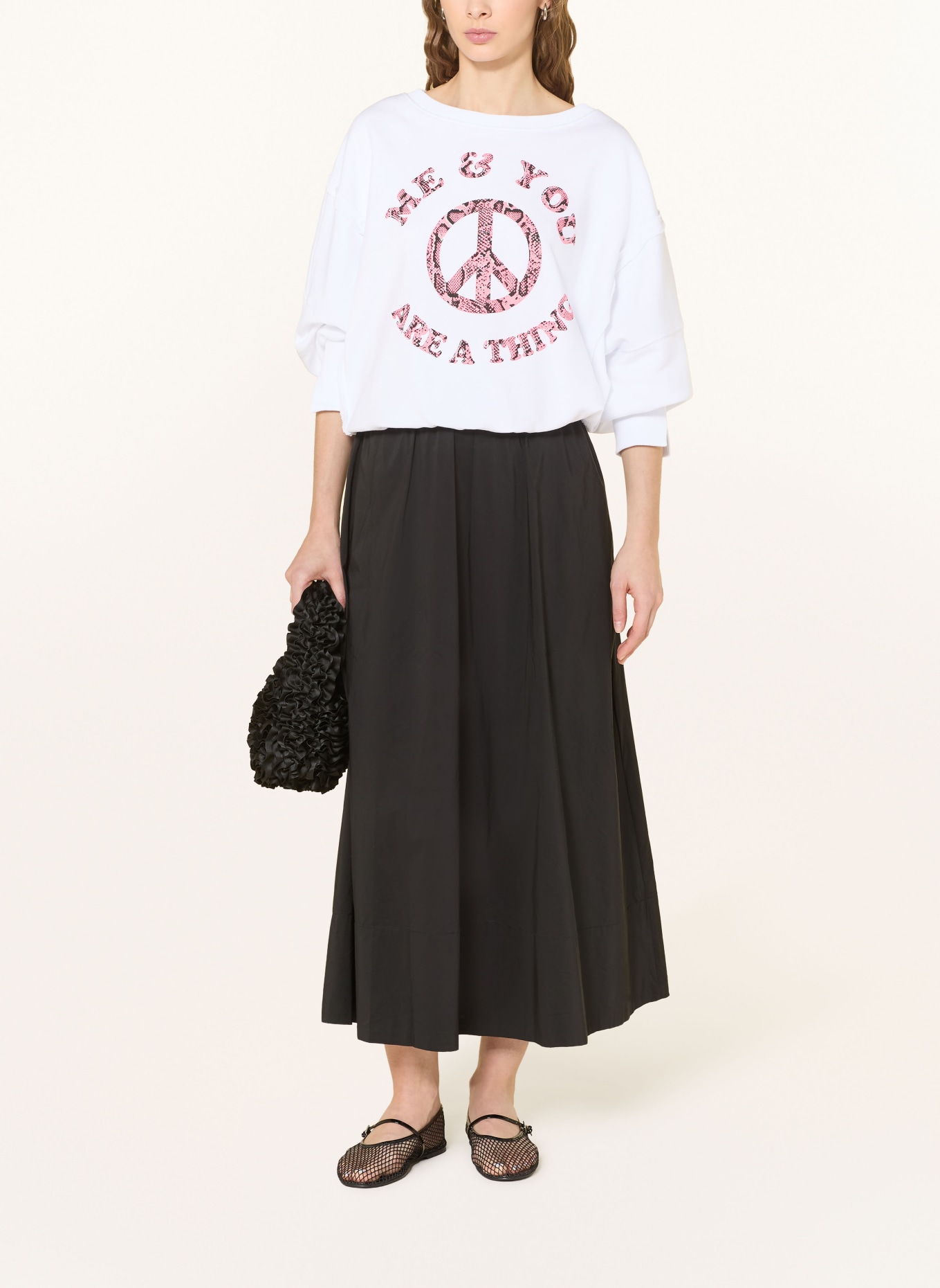 miss goodlife Sweatshirt: WEISS / NEONPINK / SCHWARZ