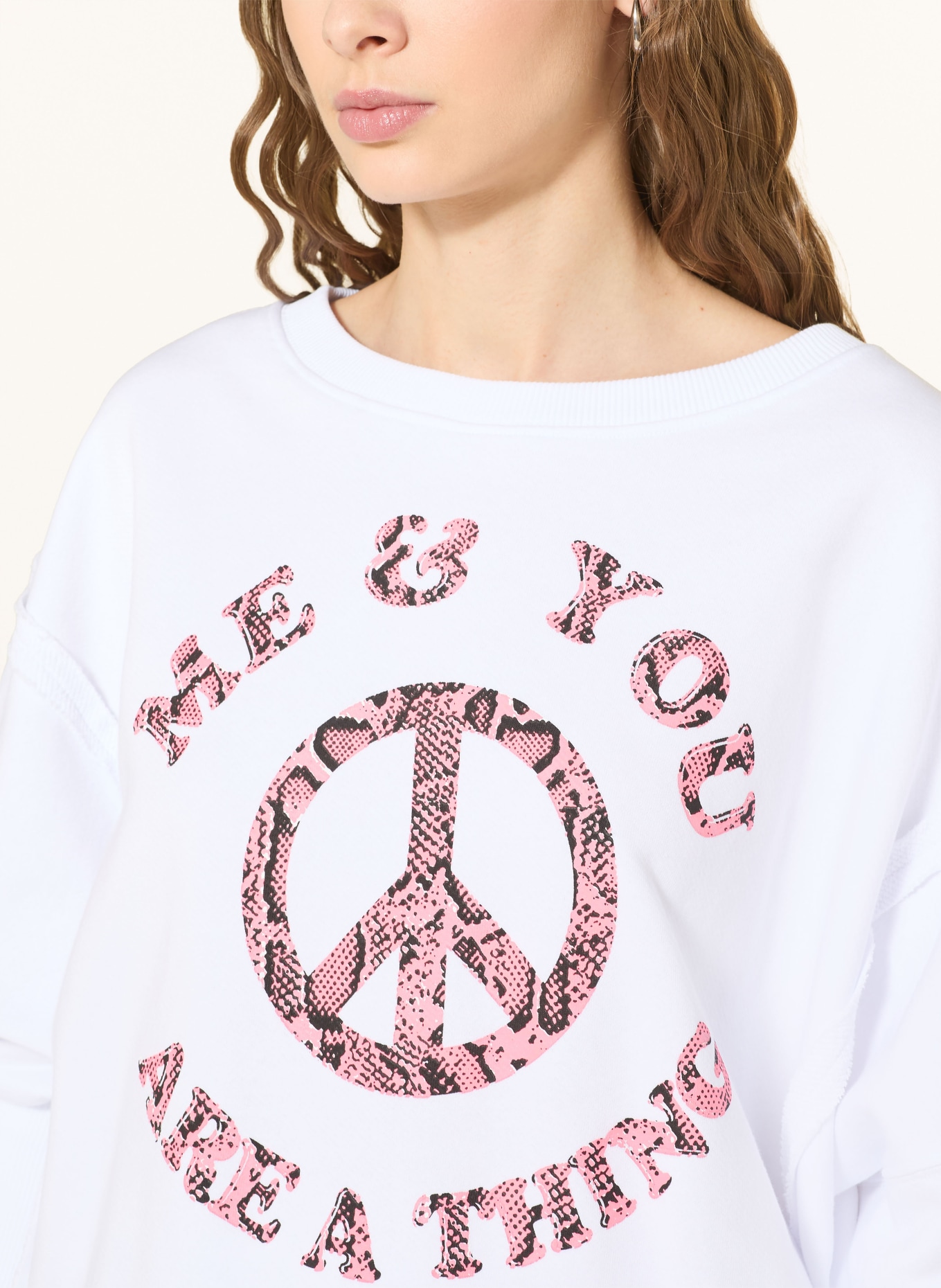 miss goodlife Sweatshirt: WEISS / NEONPINK / SCHWARZ
