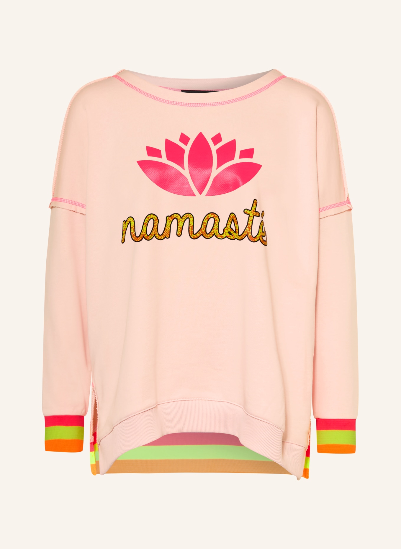 miss goodlife sweatshirt: LIGHT PINK / NEON PINK / NEON YELLOW