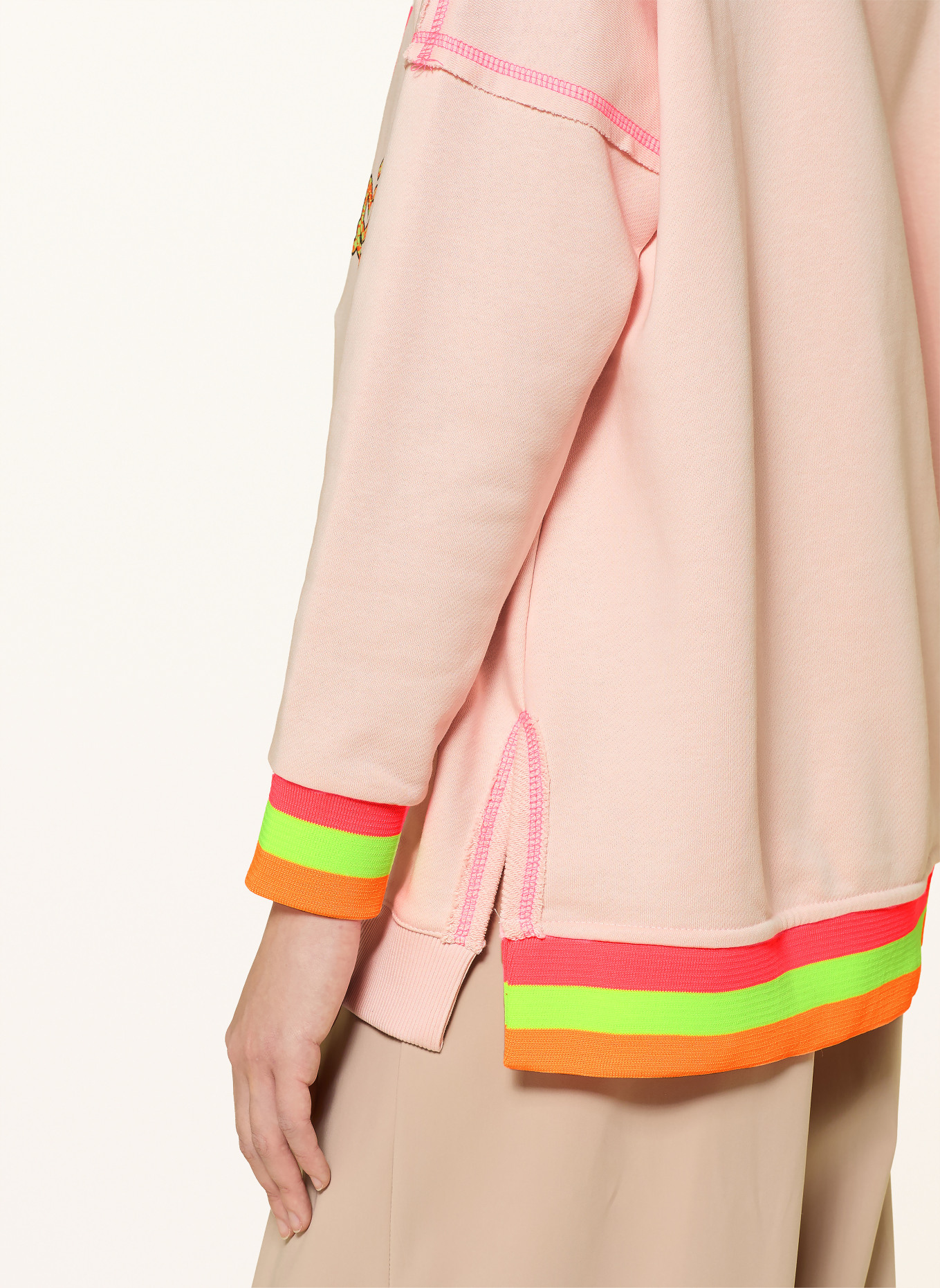 miss goodlife sweatshirt: LIGHT PINK / NEON PINK / NEON YELLOW