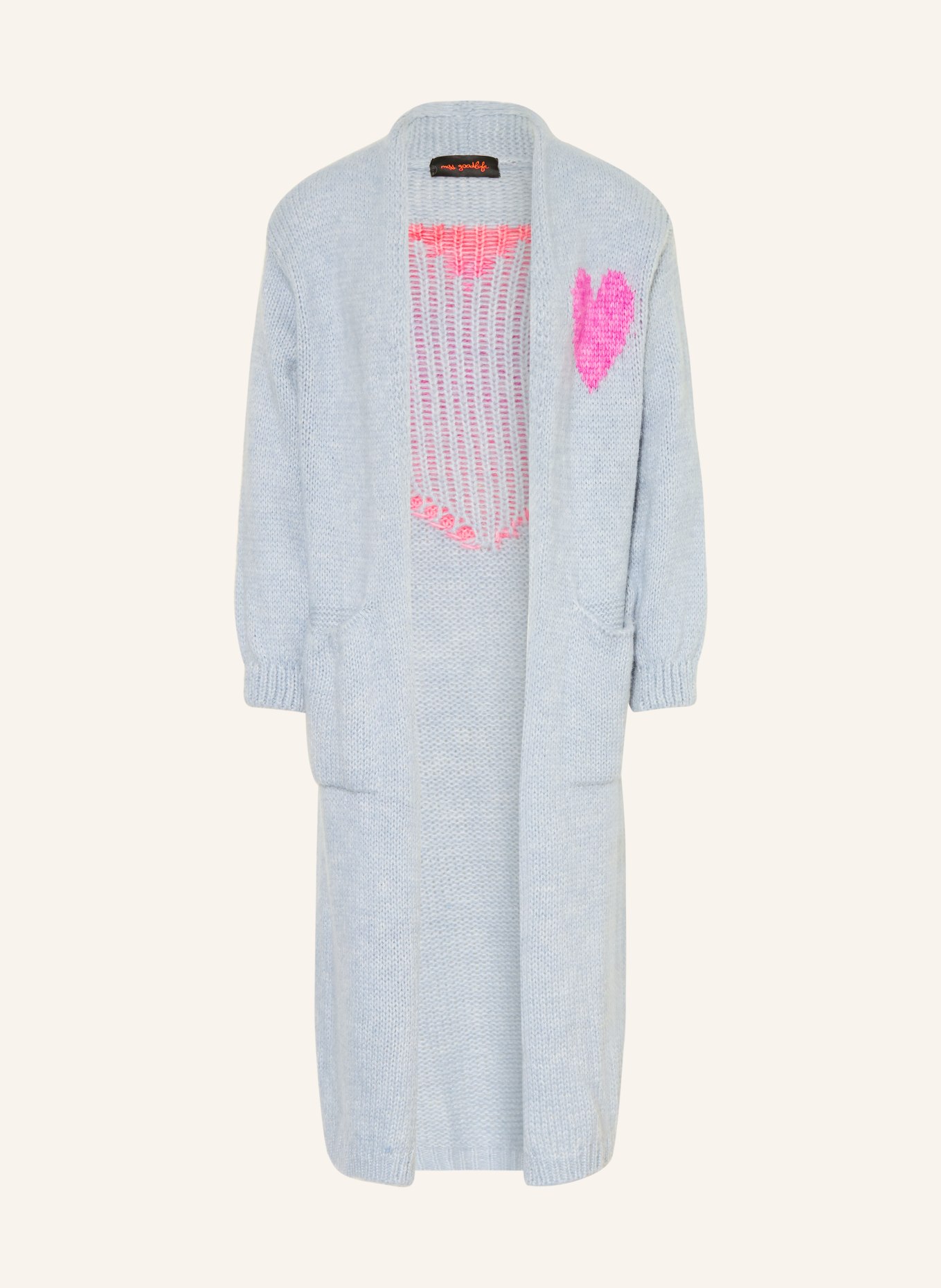 miss goodlife Pletený obal s alpakou: ČERNOŠEDÁ / RŮŽOVÁ / LOSOSOVÁ