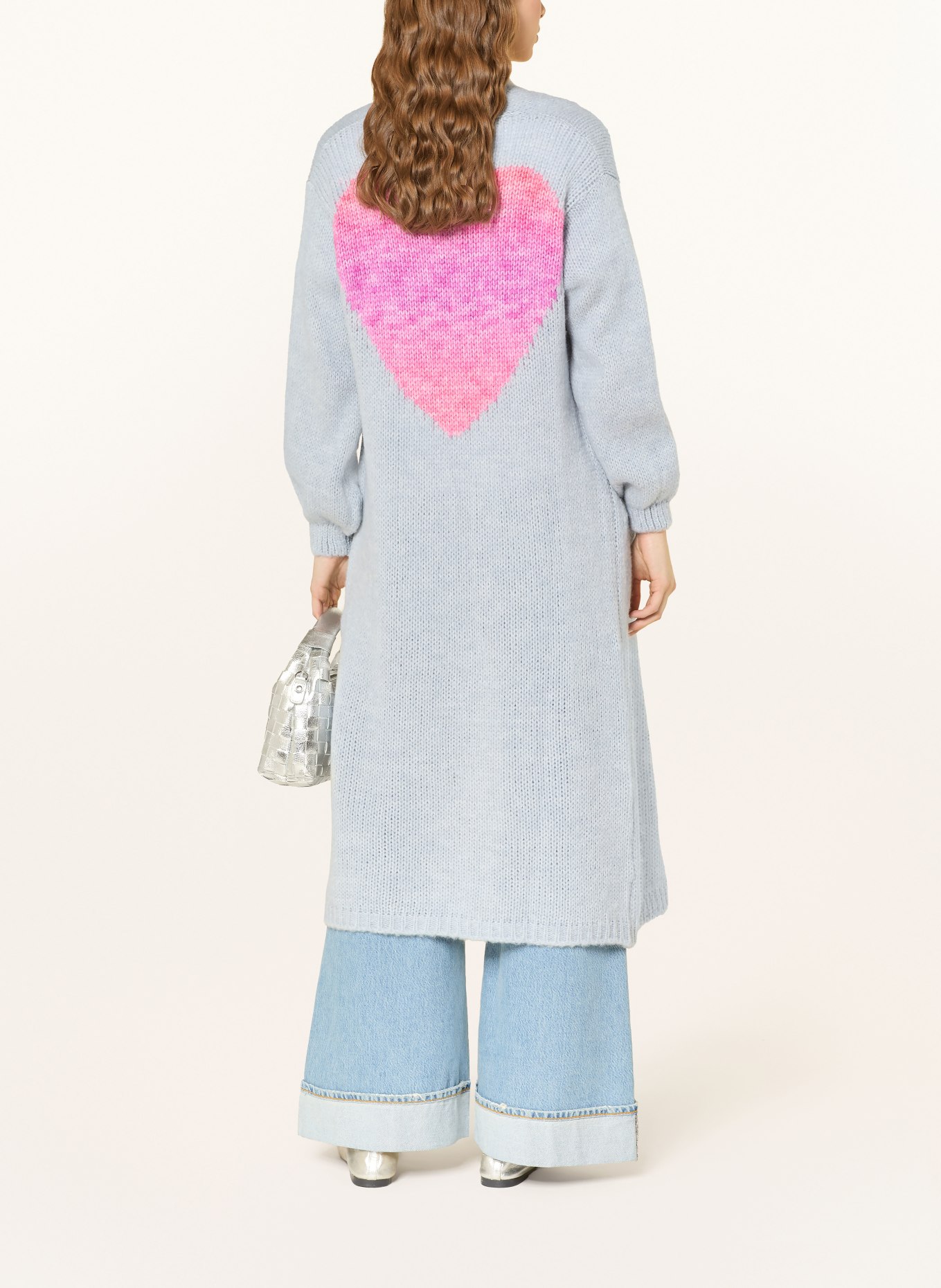 miss goodlife Pletený obal s alpakou: ČERNOŠEDÁ / RŮŽOVÁ / LOSOSOVÁ