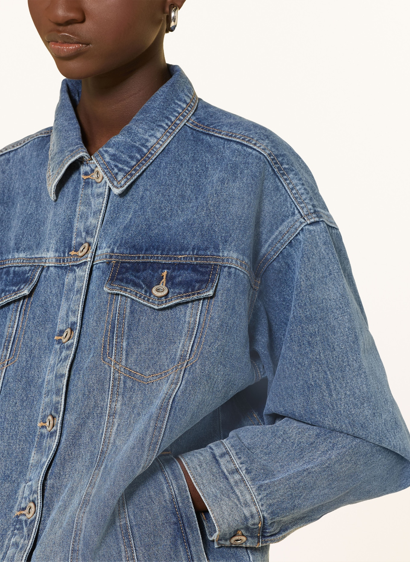 miss goodlife denim jacket: 25 light blue