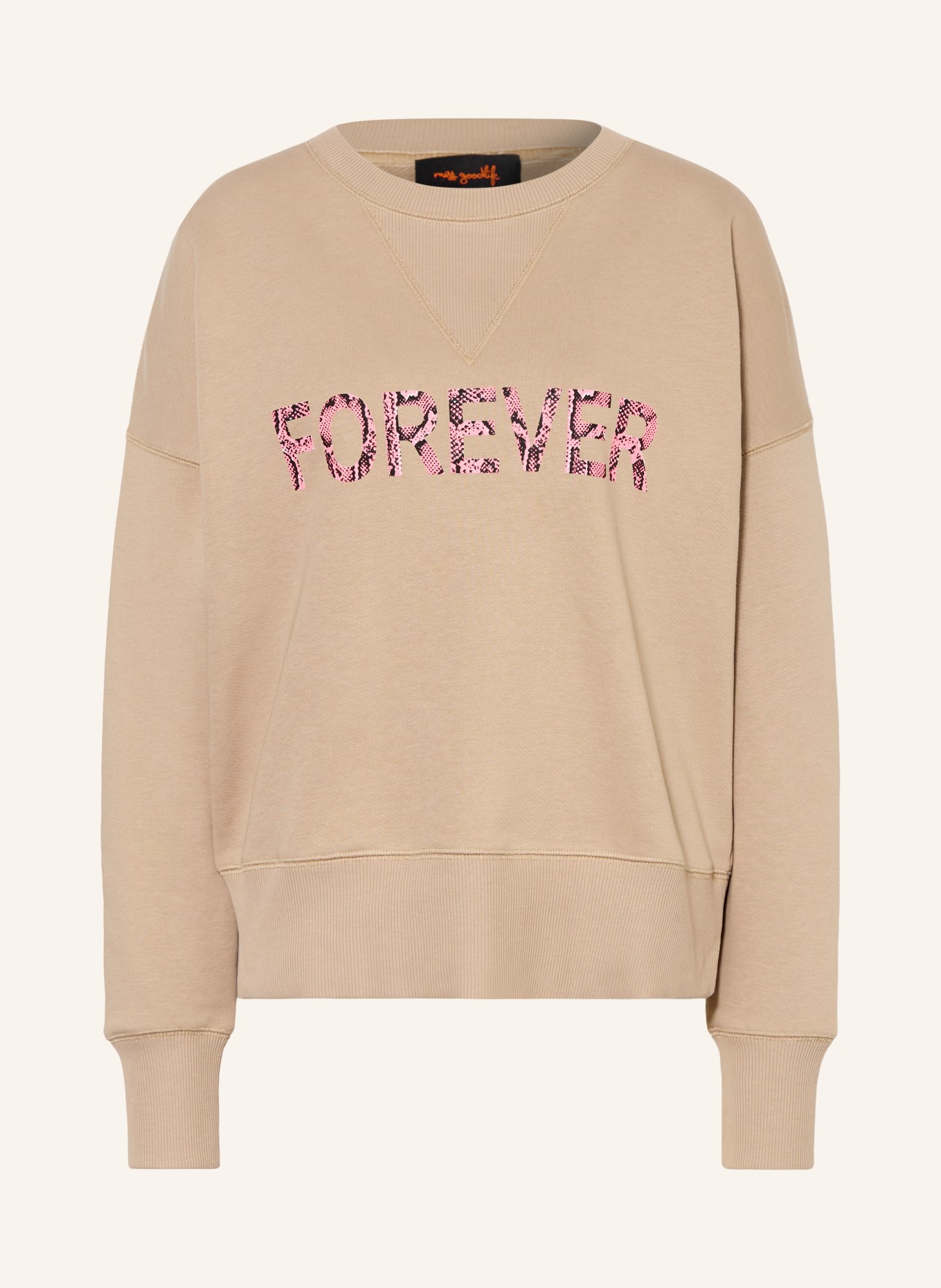 miss goodlife sweatshirt: LIGHT BROWN