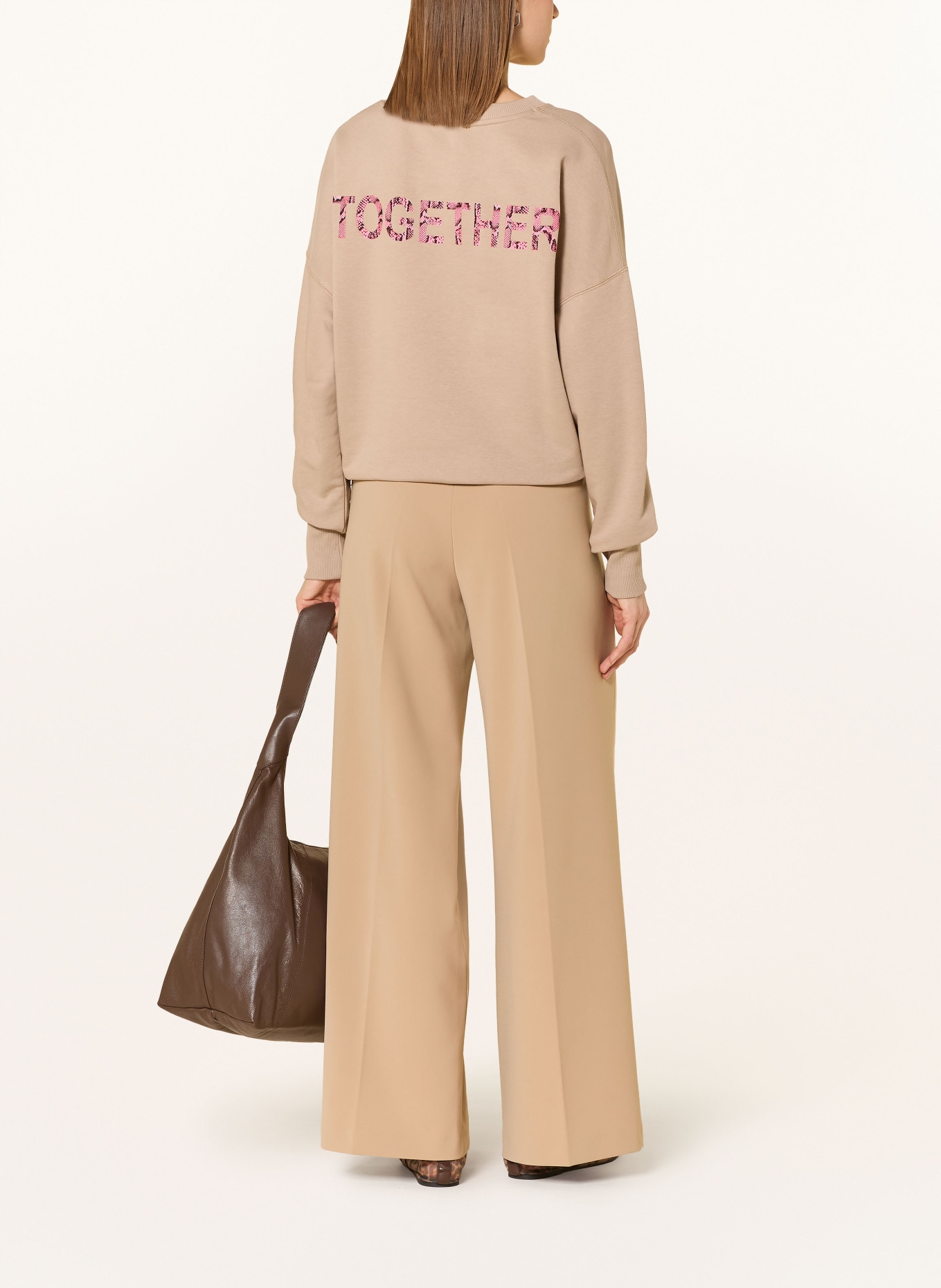 miss goodlife sweatshirt: LIGHT BROWN