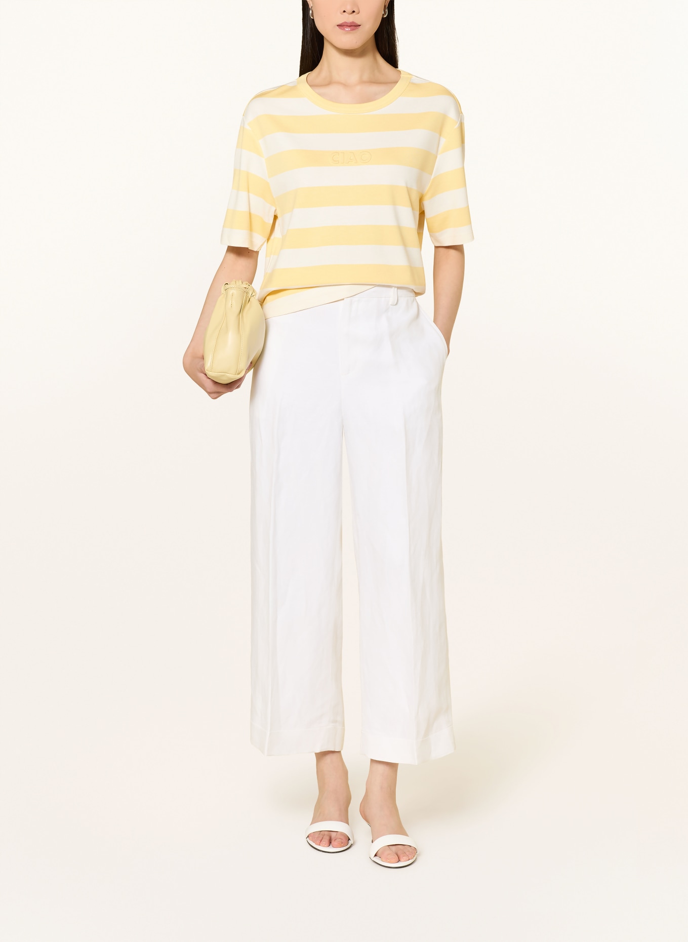 monari tričko: TMAVĚ ŽLUTÁ / BÍLÁ