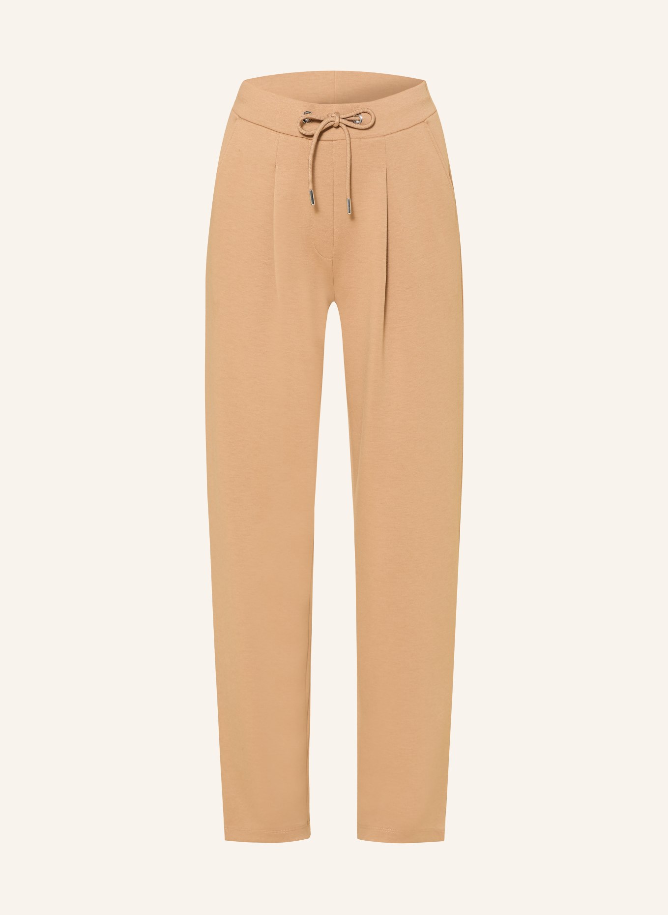 monari Jersey pants in jogging style: CAMEL