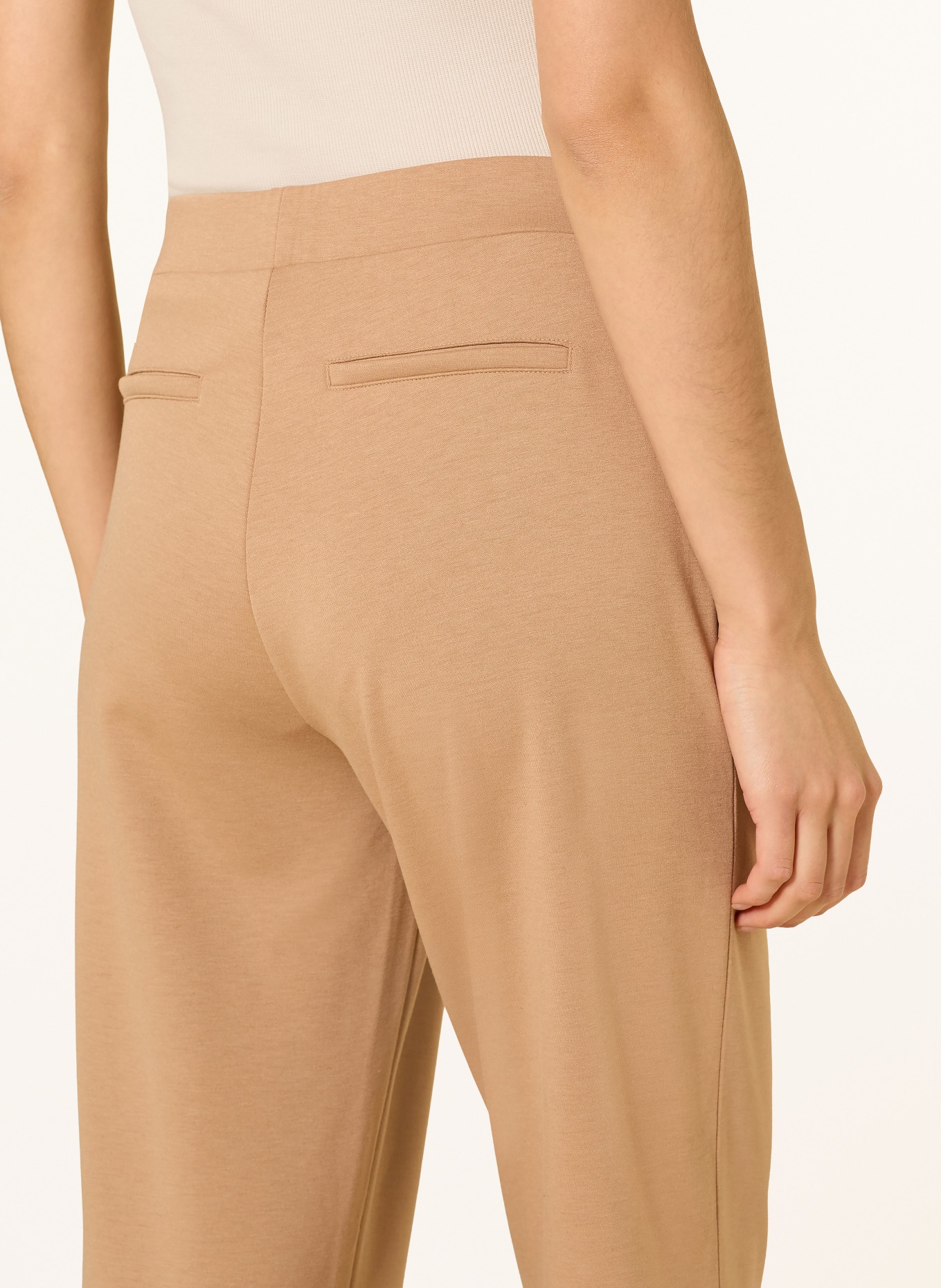 monari Jersey pants in jogging style: CAMEL
