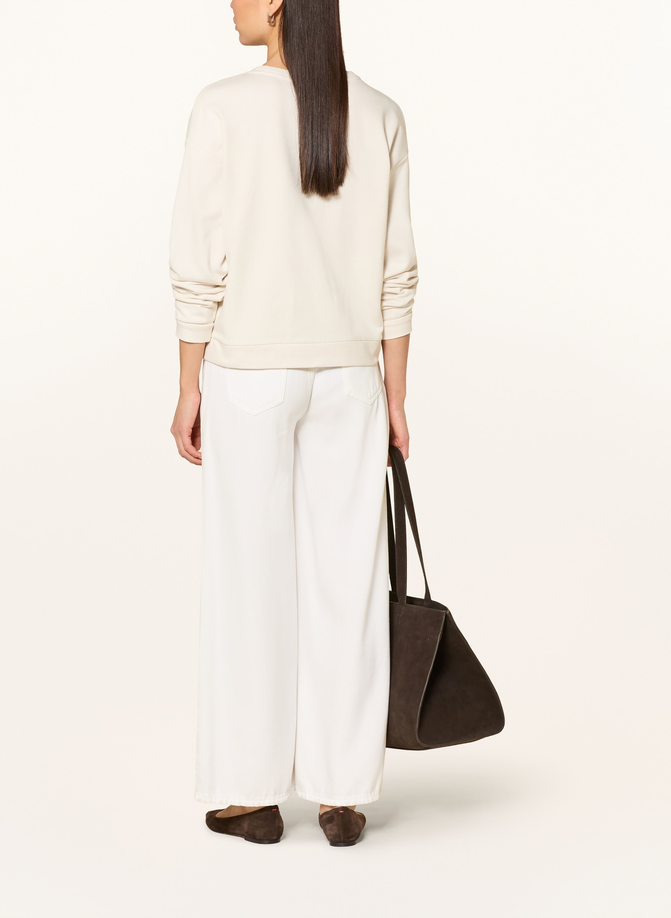 monari Sweatshirt mit Pailletten: CREME