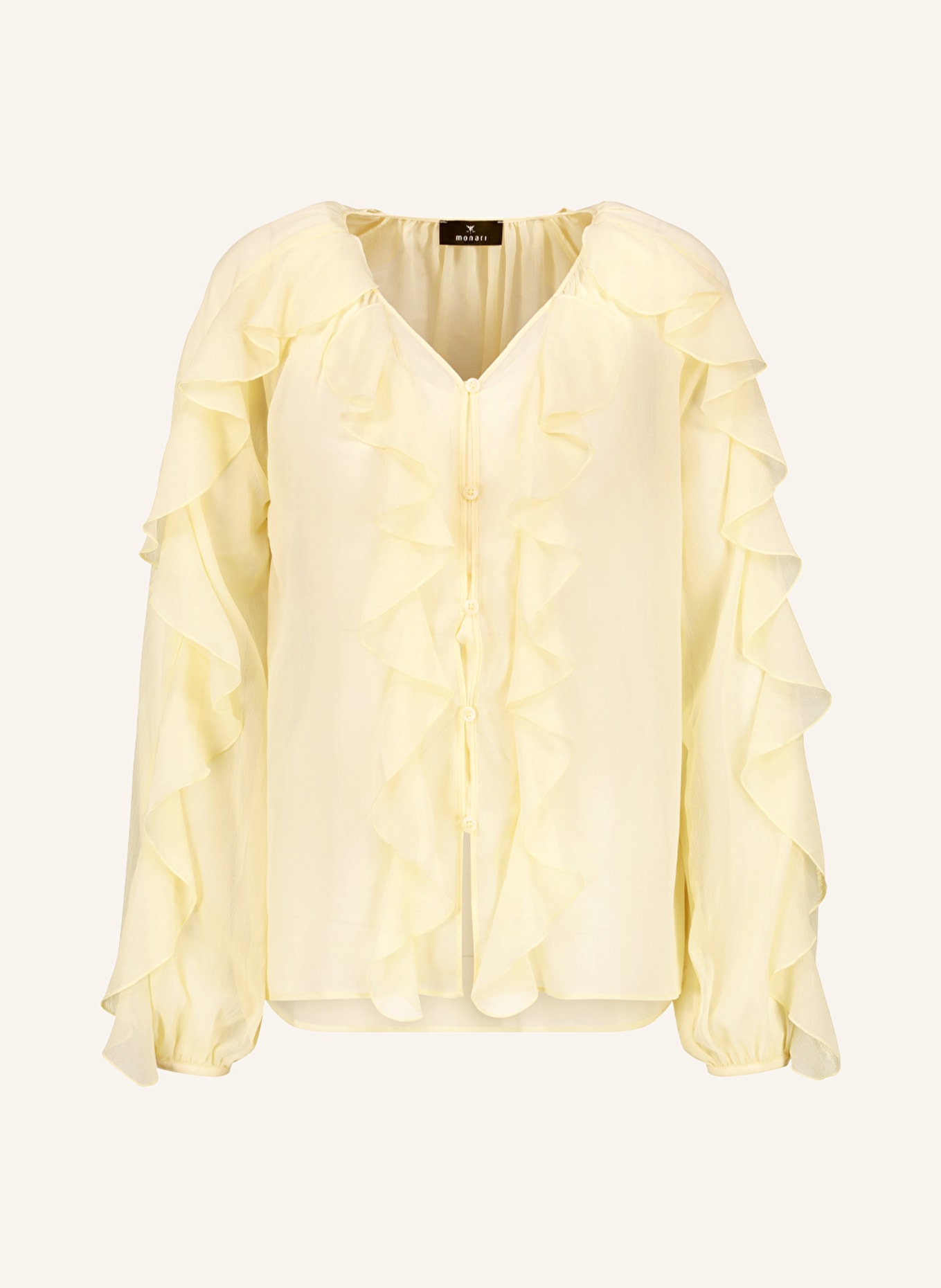 monari Blůza s volány: TMAVĚ ŽLUTÁ