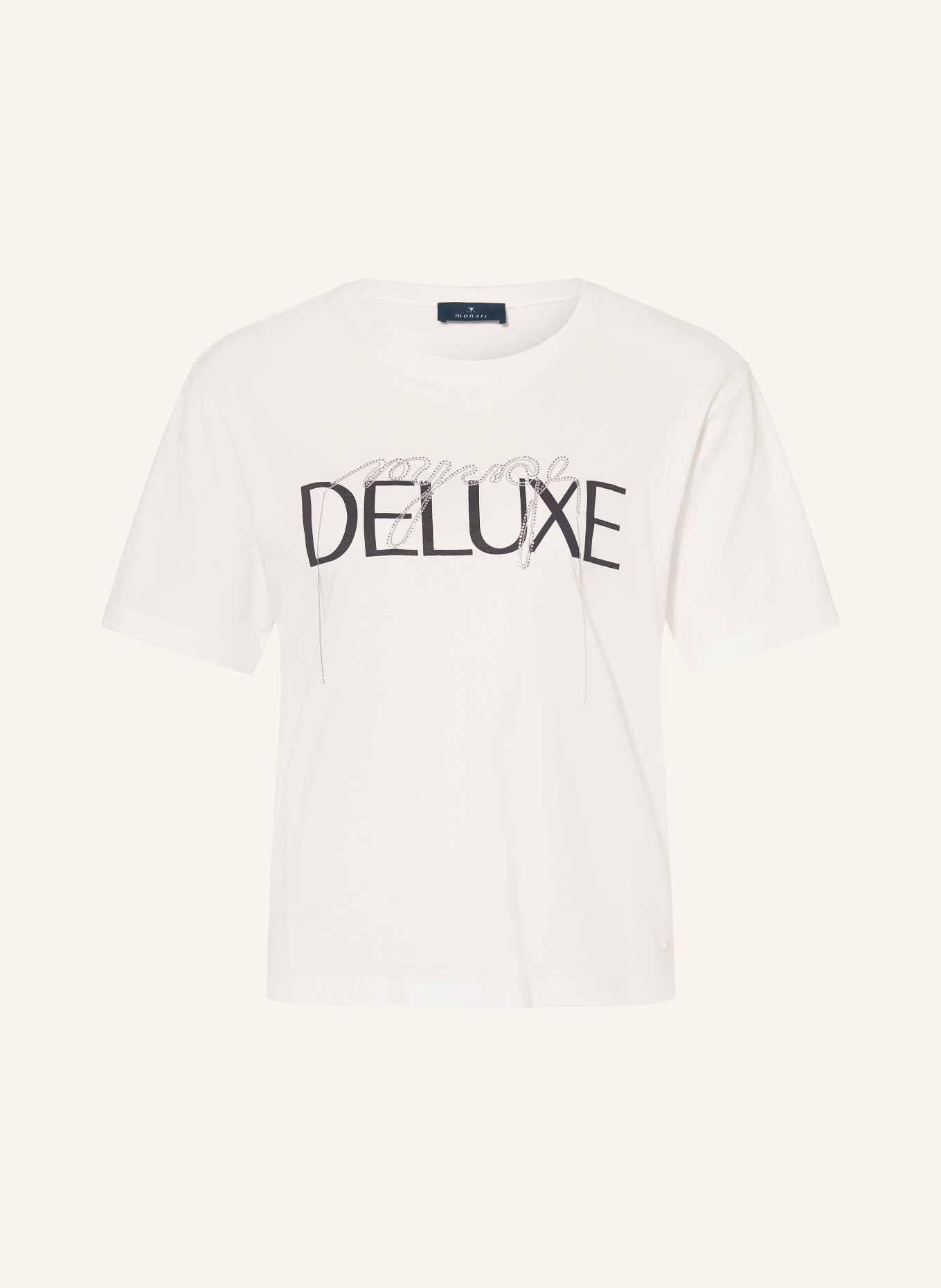 monari Tričko s ozdobnými kameny: BÍLÁ
