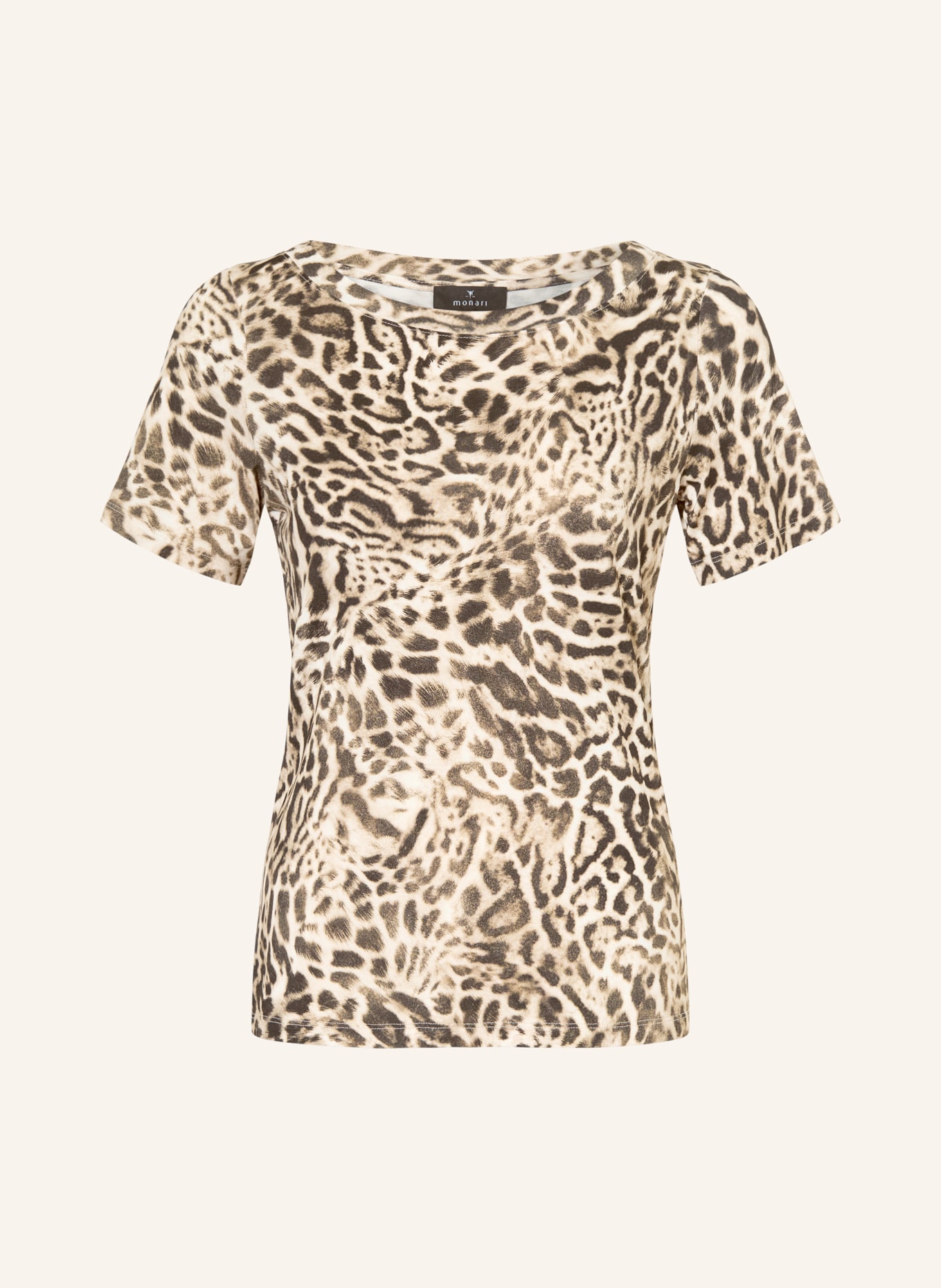 monari tričko: SVĚTLE HNĚDÁ / KRÉMOVÁ / ČERNÁ