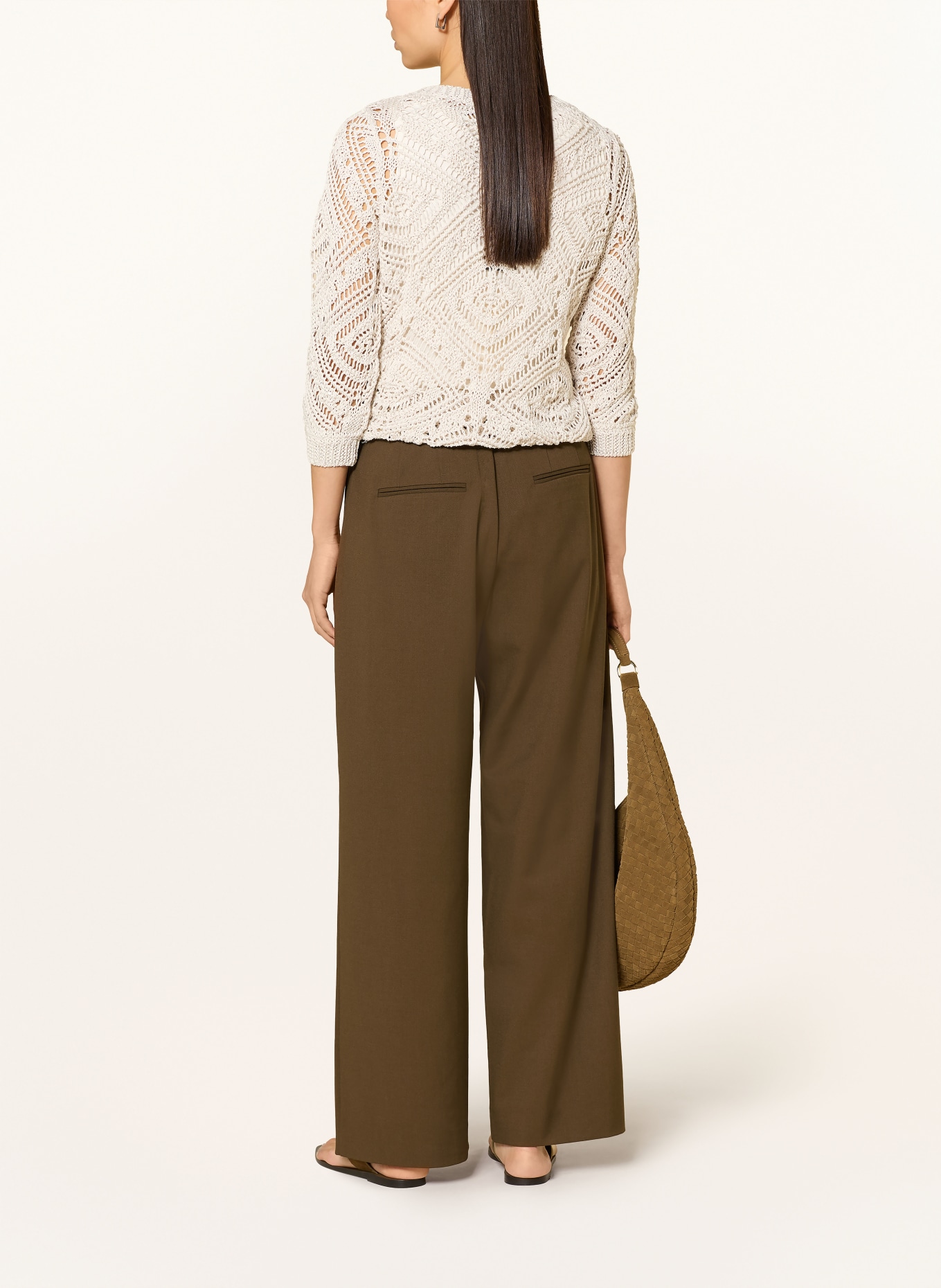 monari Pullover mit Pailletten: BEIGE