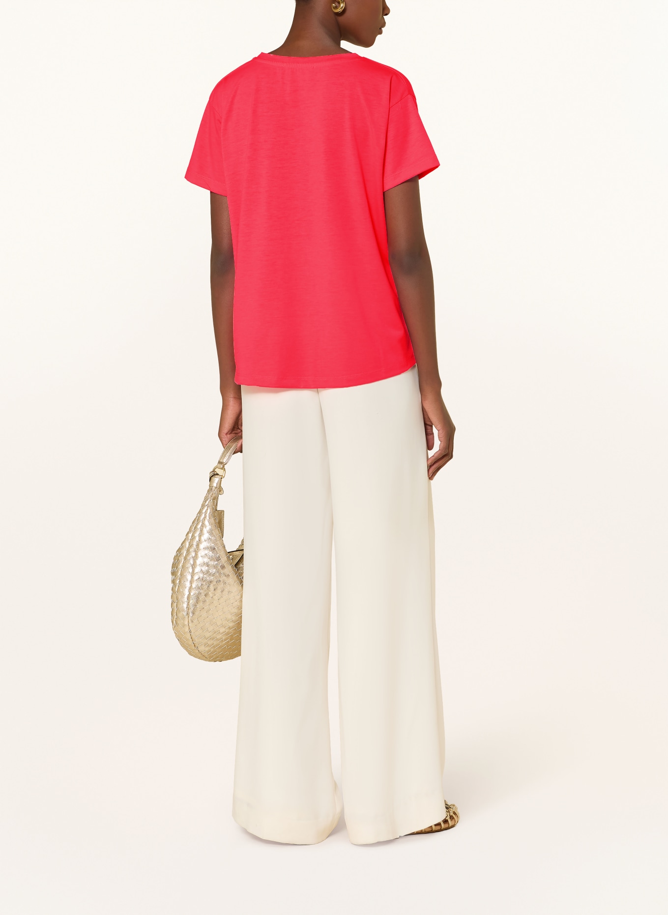 miss goodlife T-Shirt mit Pailletten: NEONROSA / DUNKELGELB / PETROL