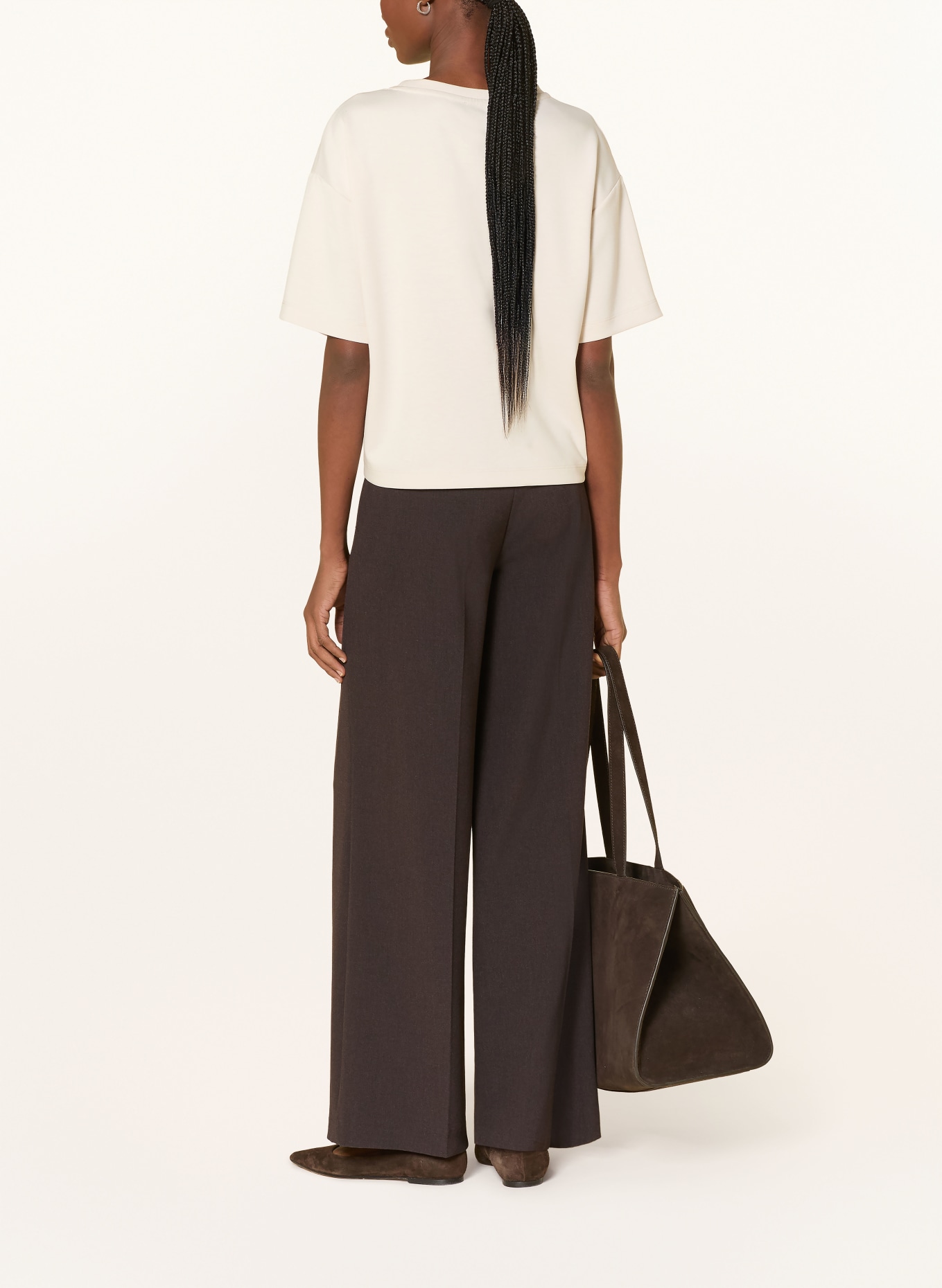 monari T-shirt with gemstones: CREAM