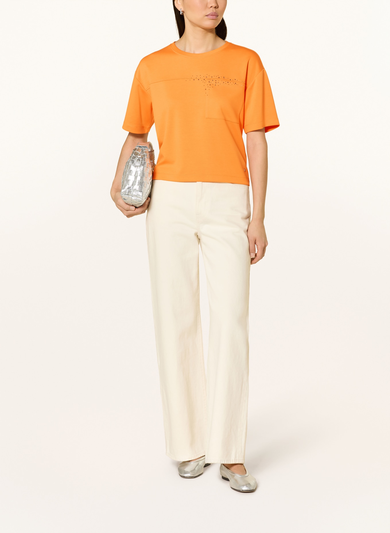 monari T-shirt with gemstones: ORANGE