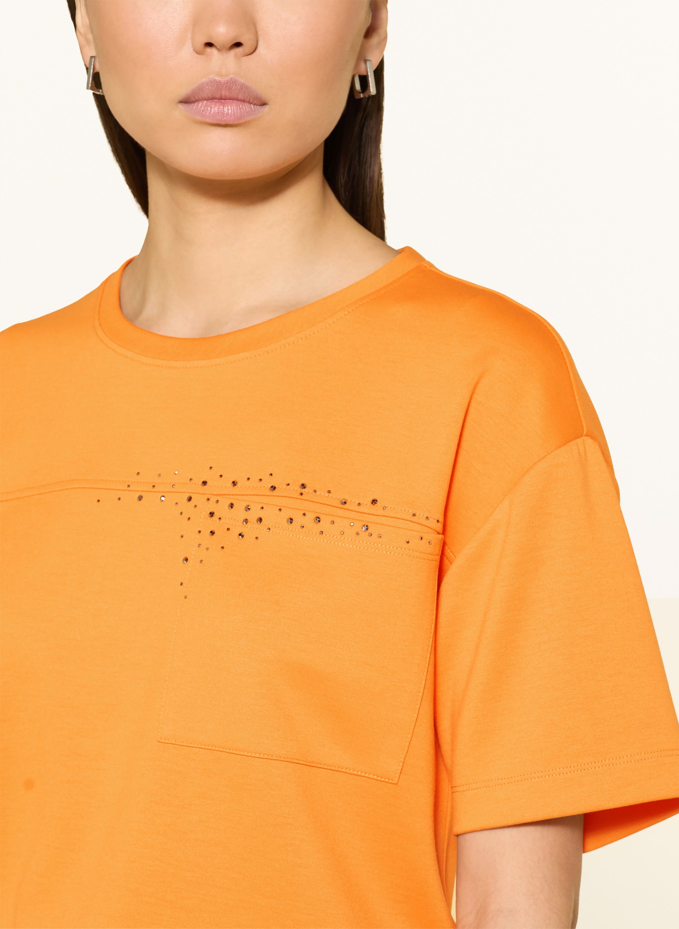 monari T-shirt with gemstones: ORANGE