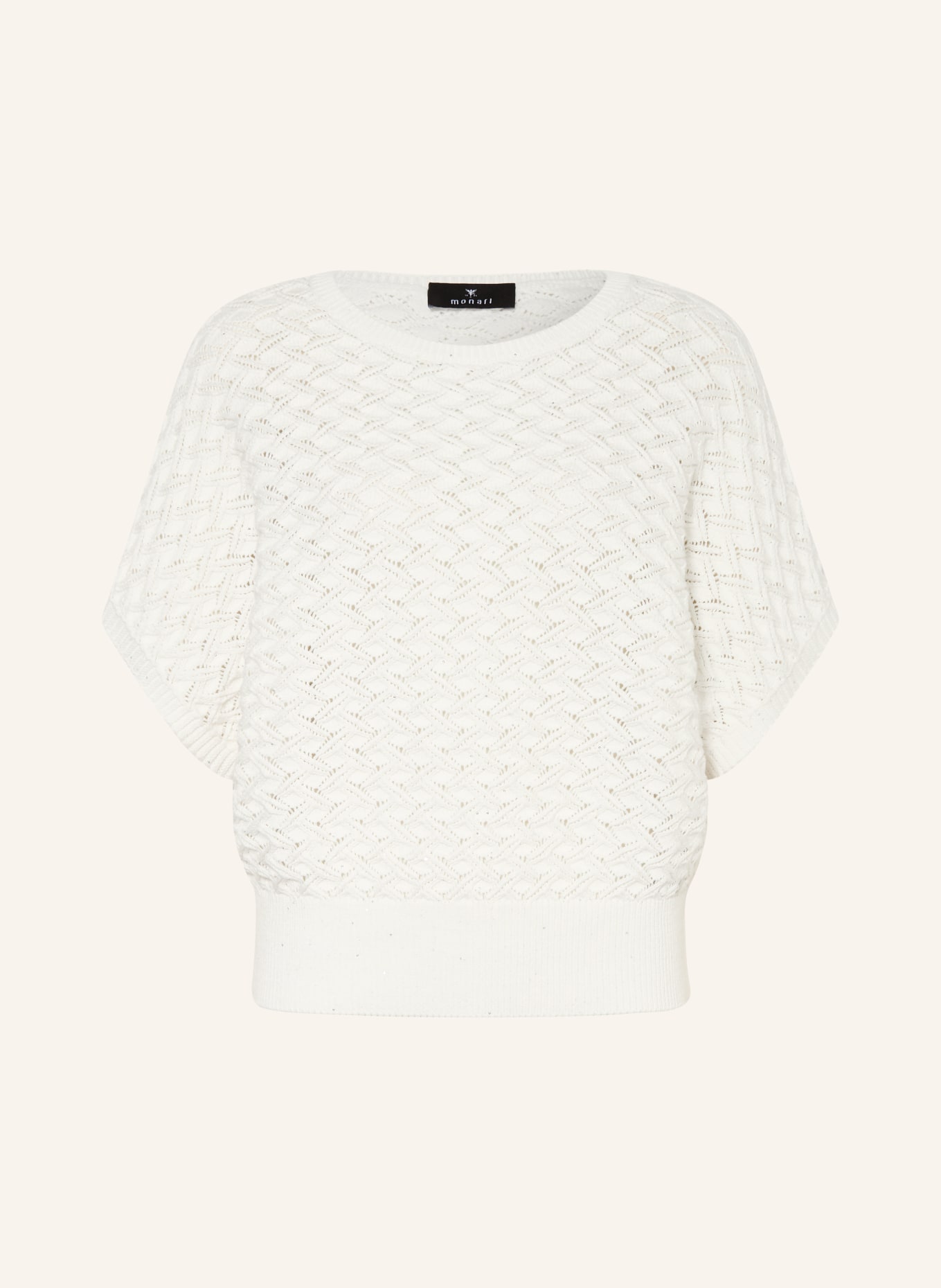 monari Knitted shirt with sequins: CREAM