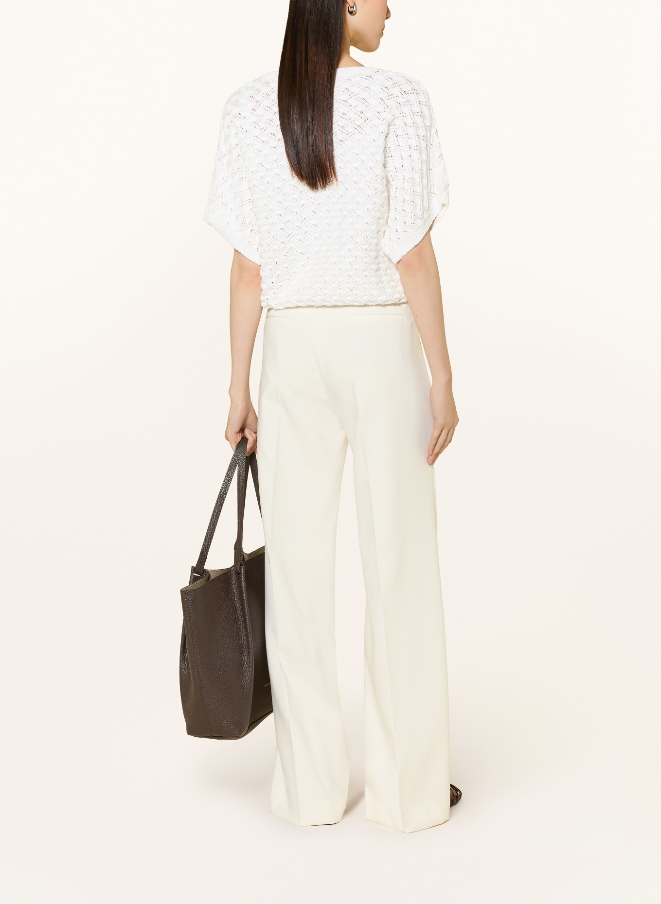 monari Knitted shirt with sequins: CREAM