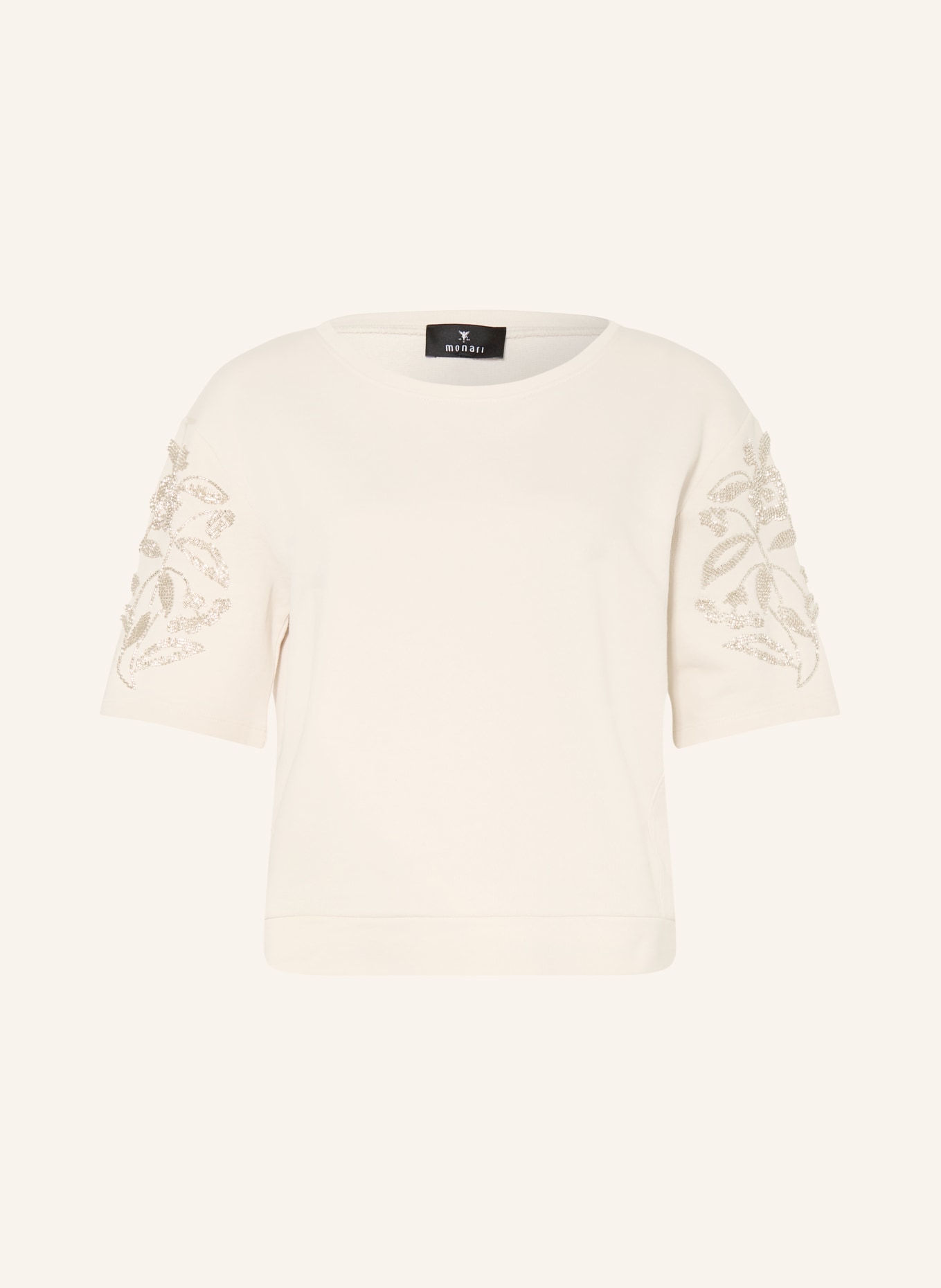 monari Mikina s ozdobnými korálky: BÉŽOVÁ