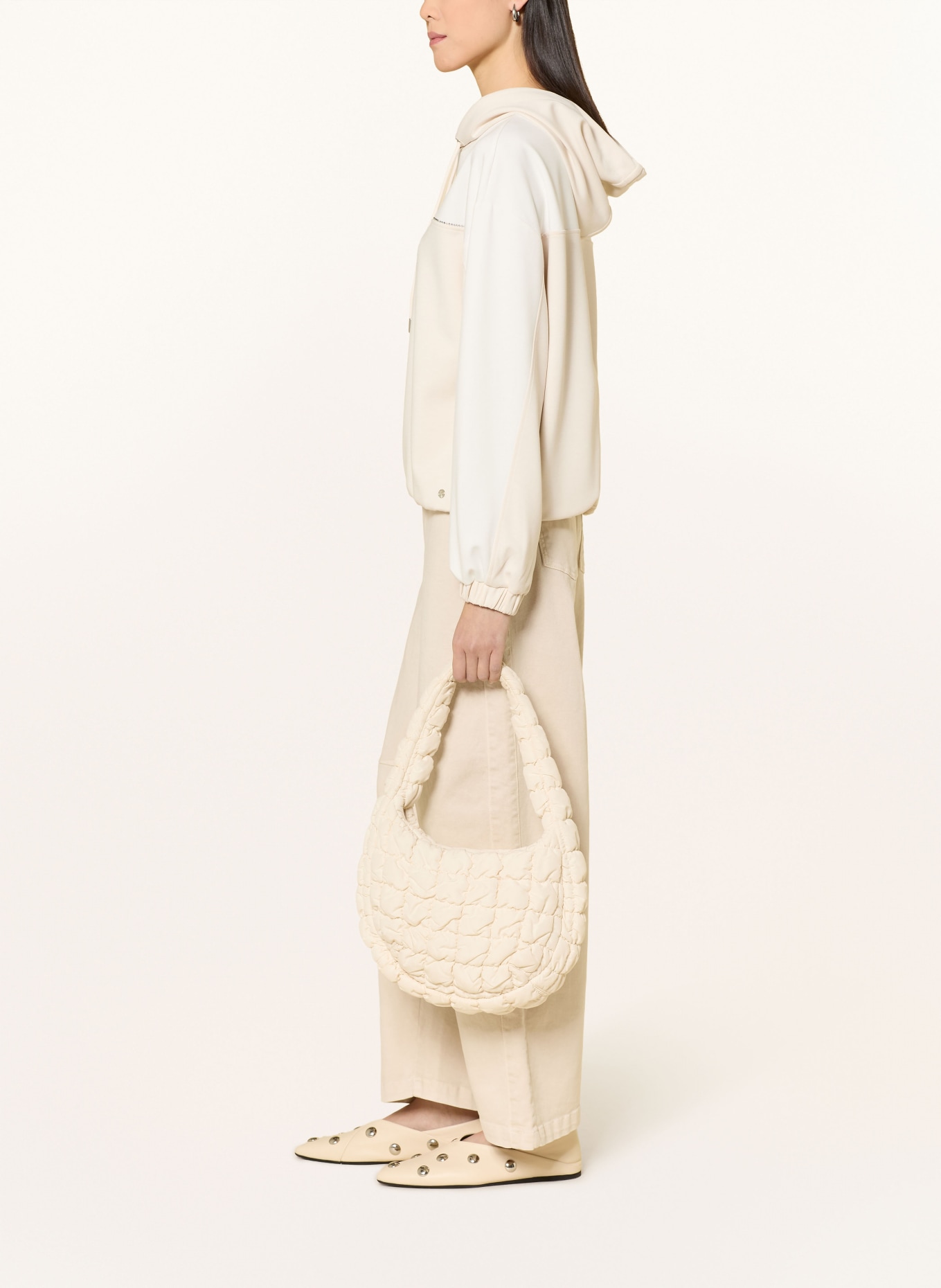 monari Mikina s ozdobnými kameny: BÉŽOVÁ / STŘÍBRNÁ / KRÉMOVÁ