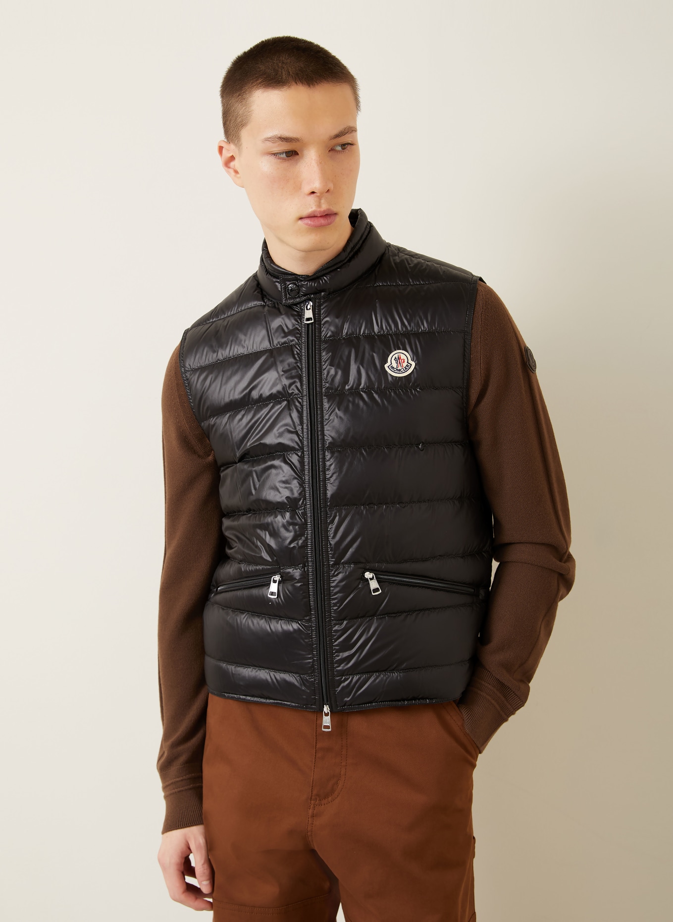 MONCLER Daunenweste GUI: SCHWARZ
