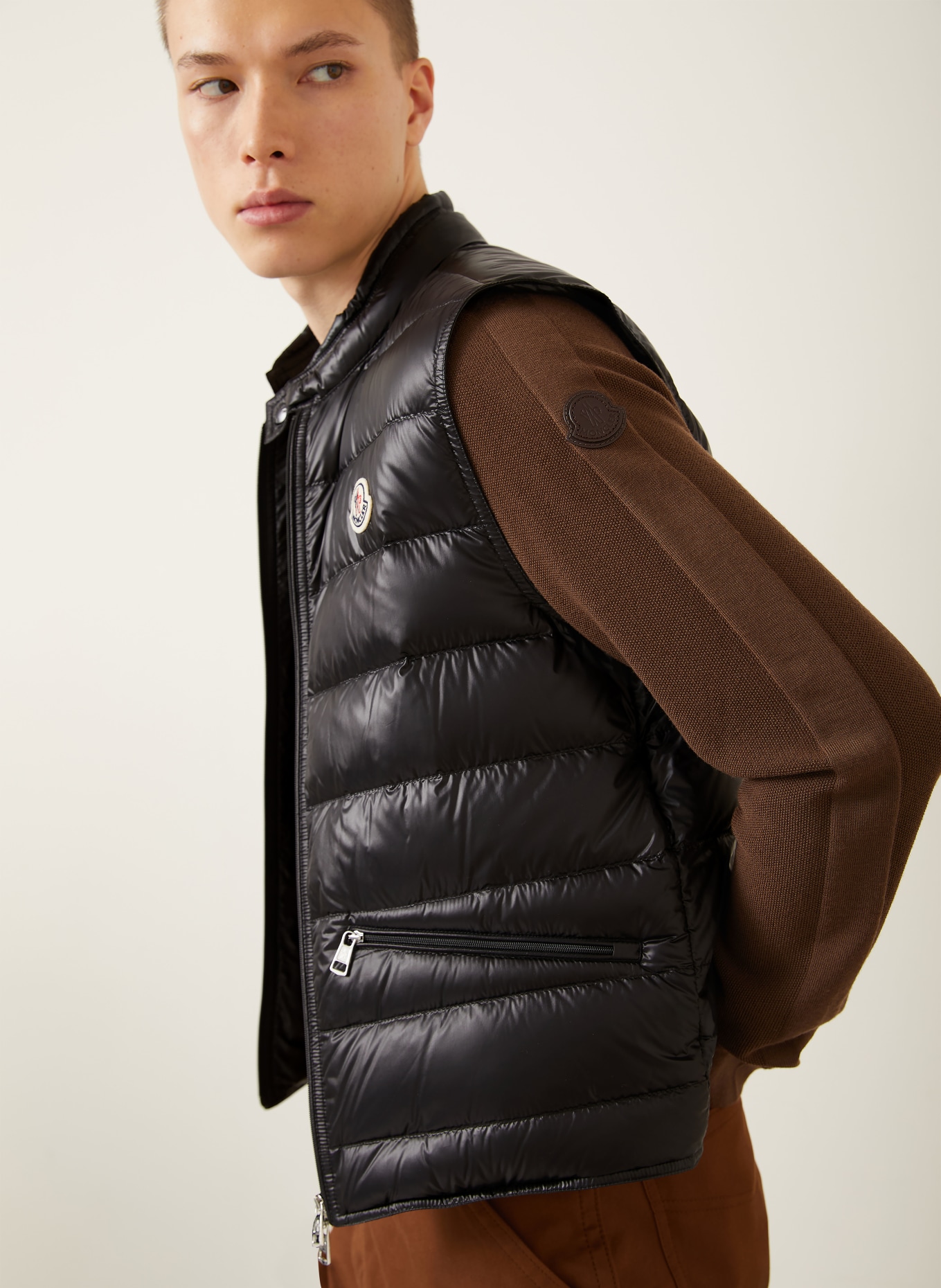 MONCLER Daunenweste GUI: SCHWARZ