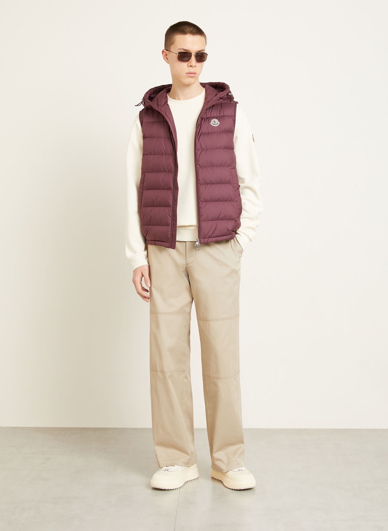 MONCLER Daunenweste MARSEILLAN: DUNKELROT