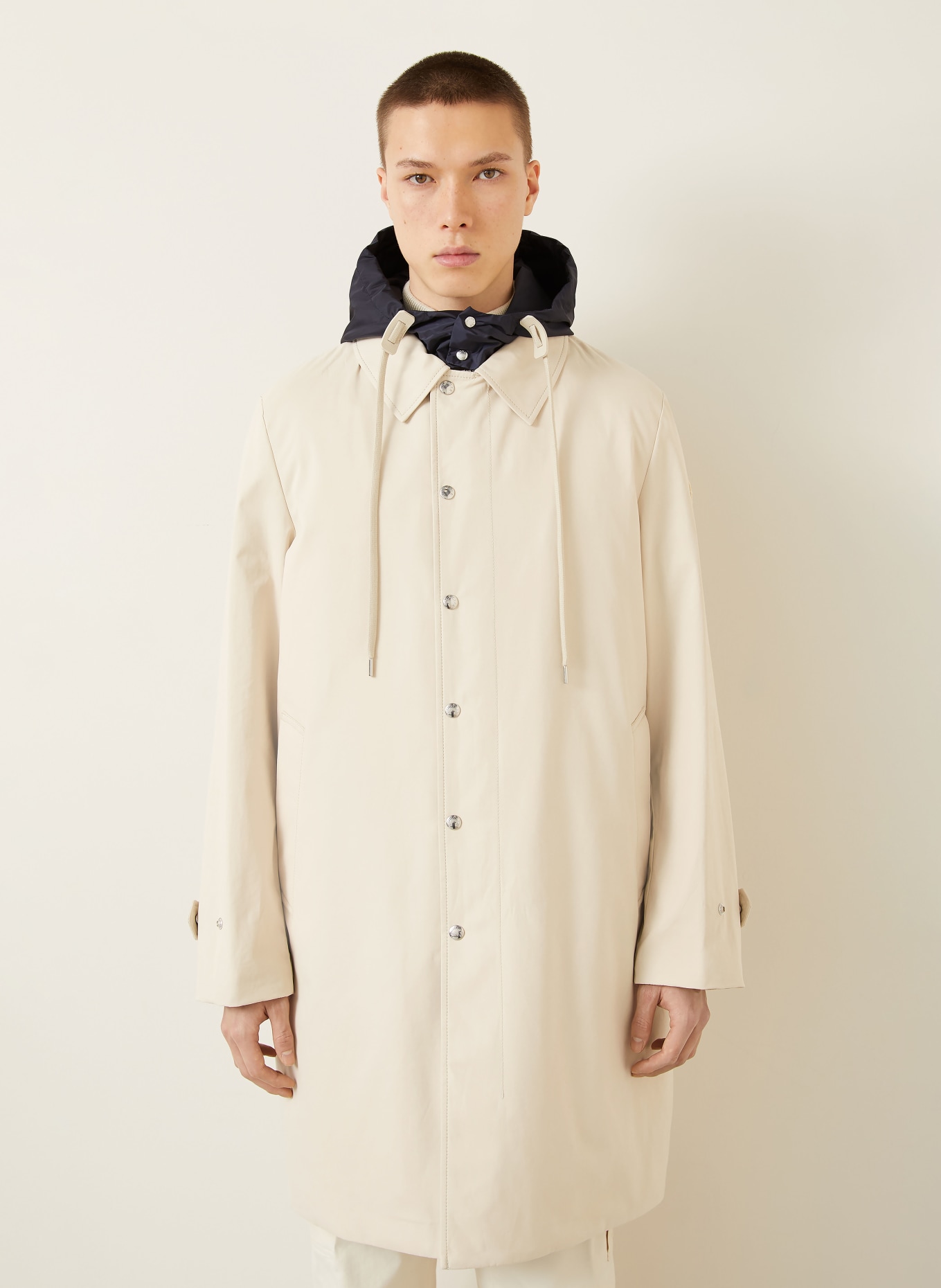 MONCLER Daunenparka KERVOYAL mit abnehmbarer Kapuze: BEIGE