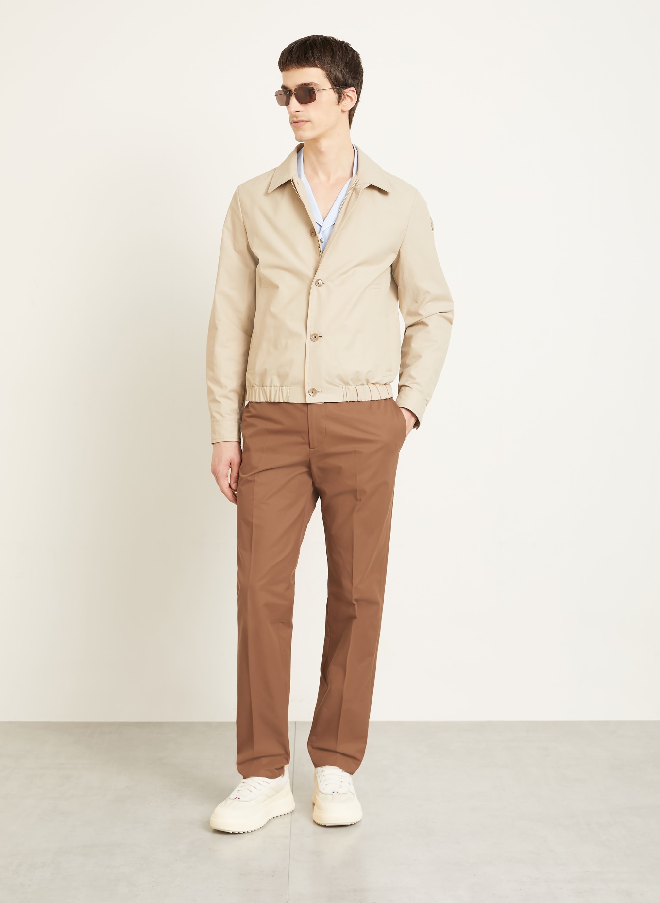 MONCLER Slim fit pants: COGNAC
