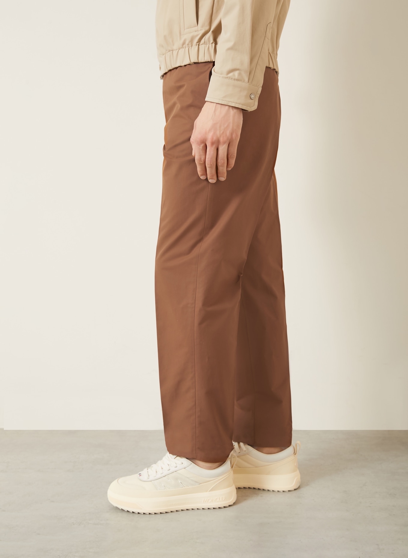 MONCLER Slim fit pants: COGNAC