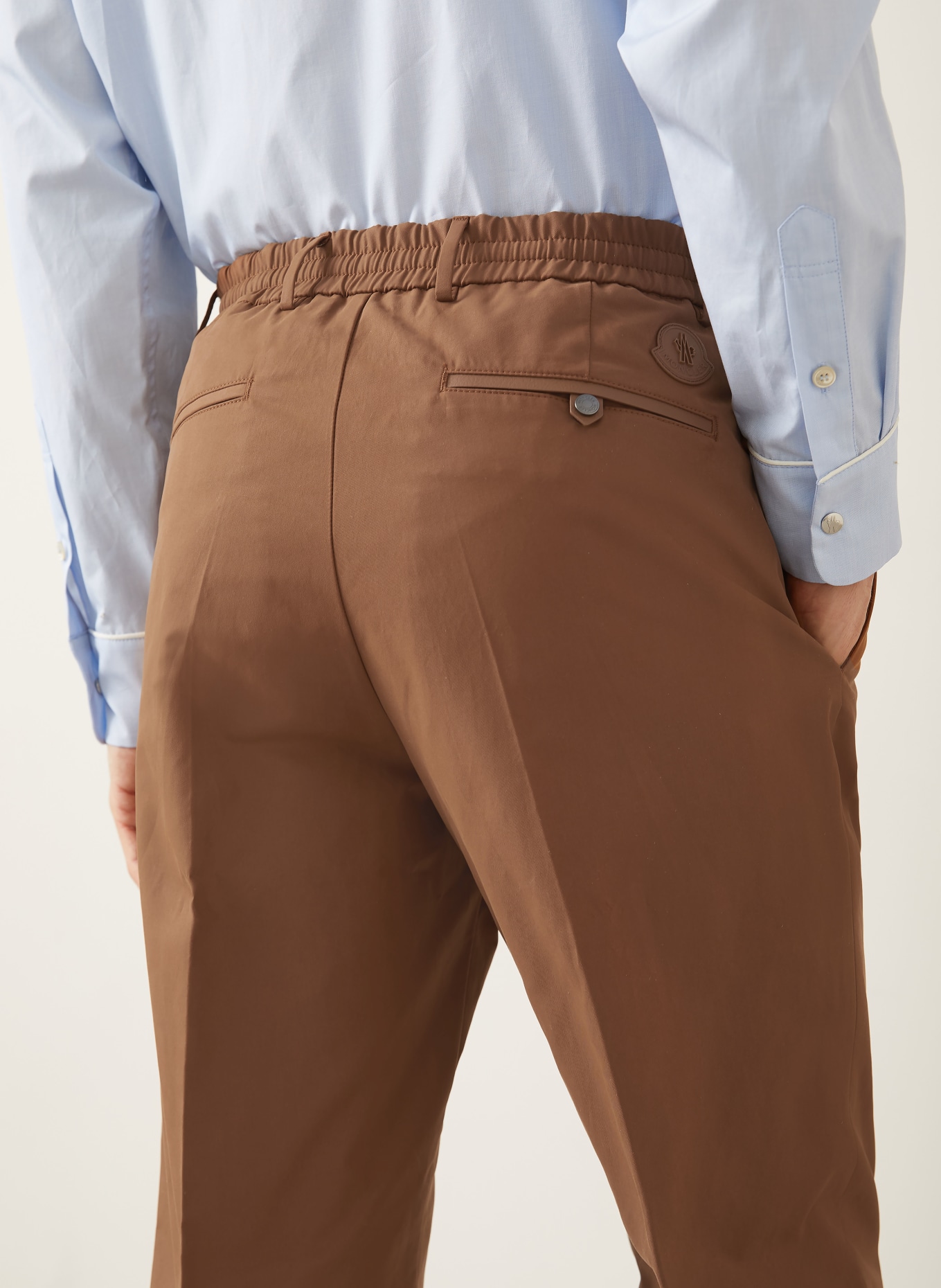 MONCLER Slim fit pants: COGNAC