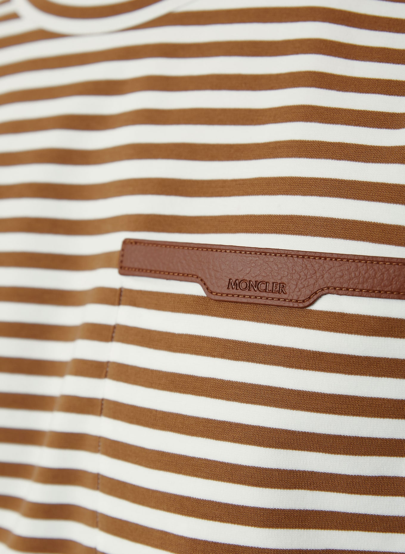 MONCLER T-Shirt: COGNAC / WEISS