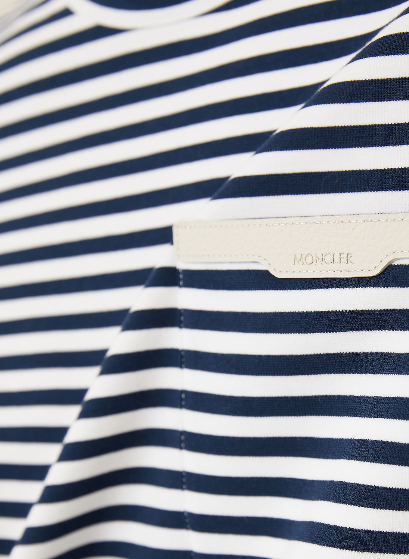 MONCLER T-Shirt: DUNKELBLAU / WEISS