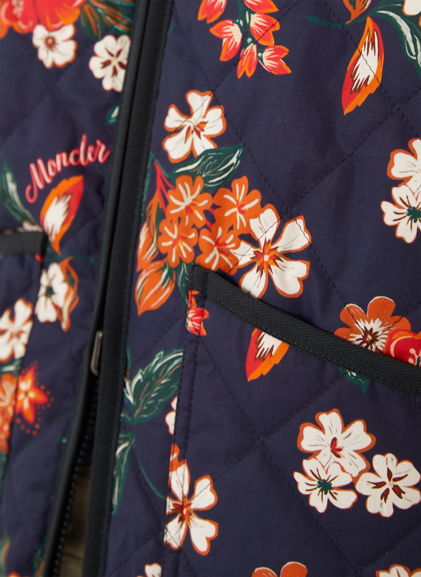 MONCLER Daunenweste FRANQUI zum Wenden: DUNKELBLAU / ROT / DUNKELGRÜN