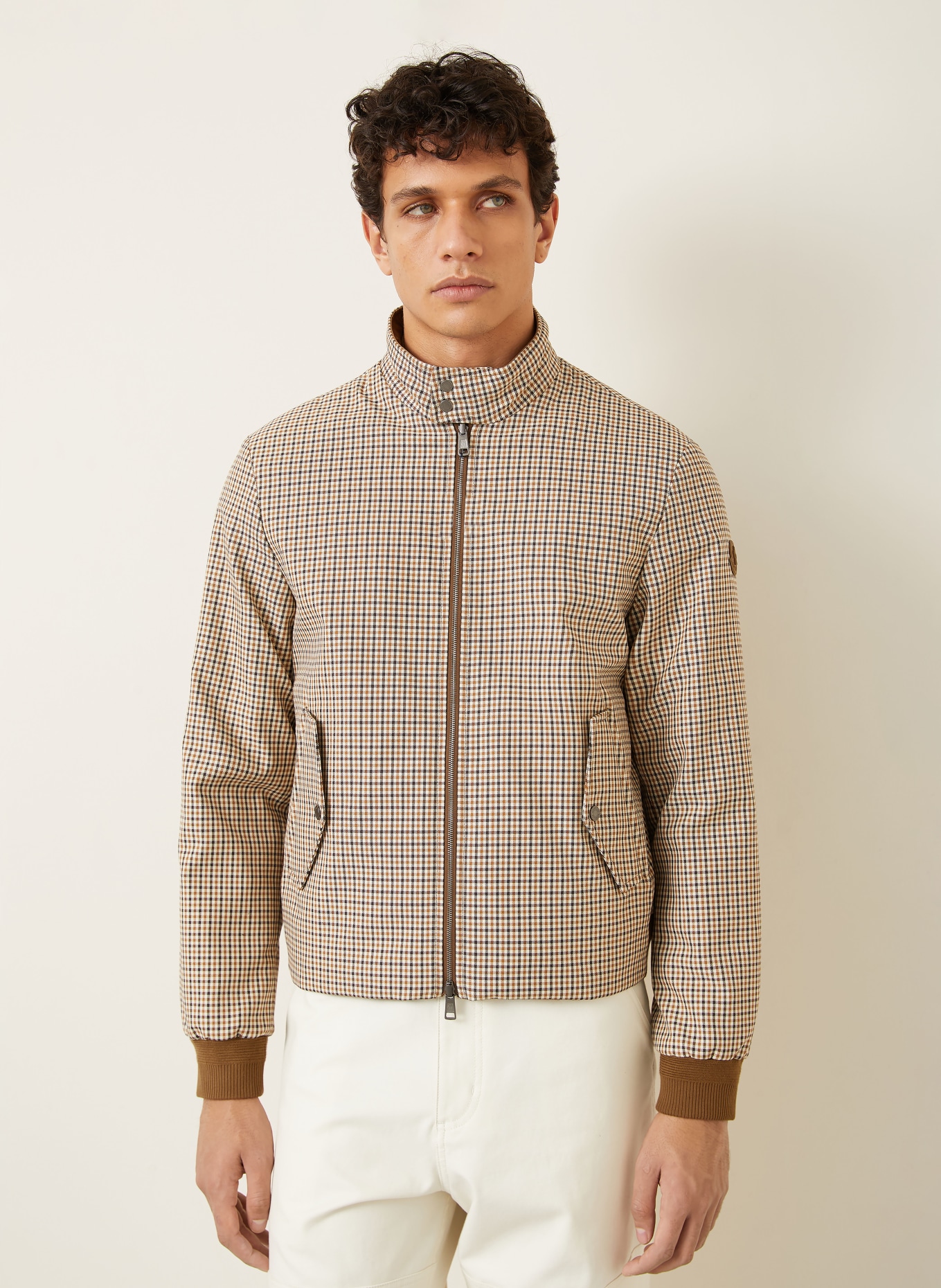 MONCLER Daunenblouson ALMOGORDO: COGNAC / HELLBRAUN / DUNKELBRAUN