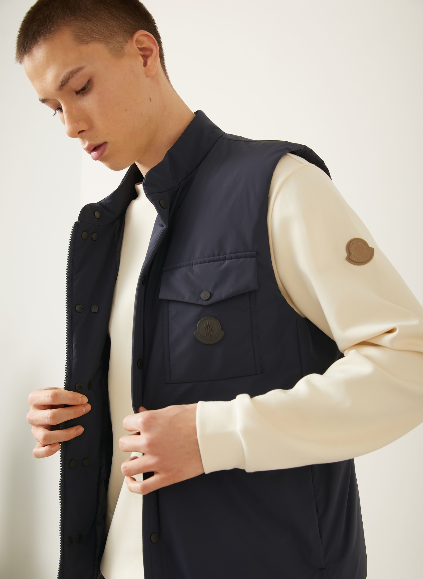 MONCLER Daunenweste SAHEL: DUNKELBLAU