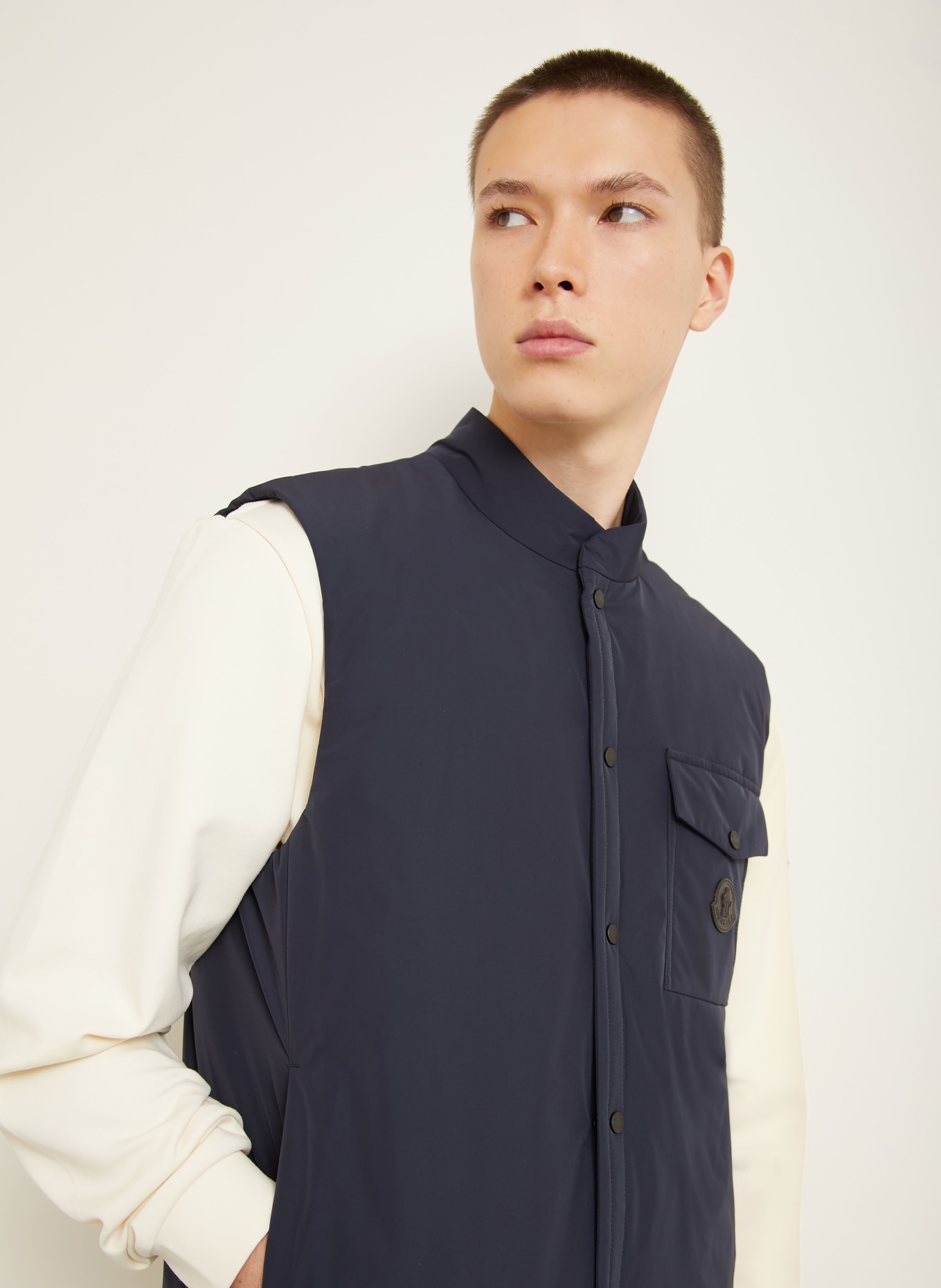 MONCLER Daunenweste SAHEL: DUNKELBLAU