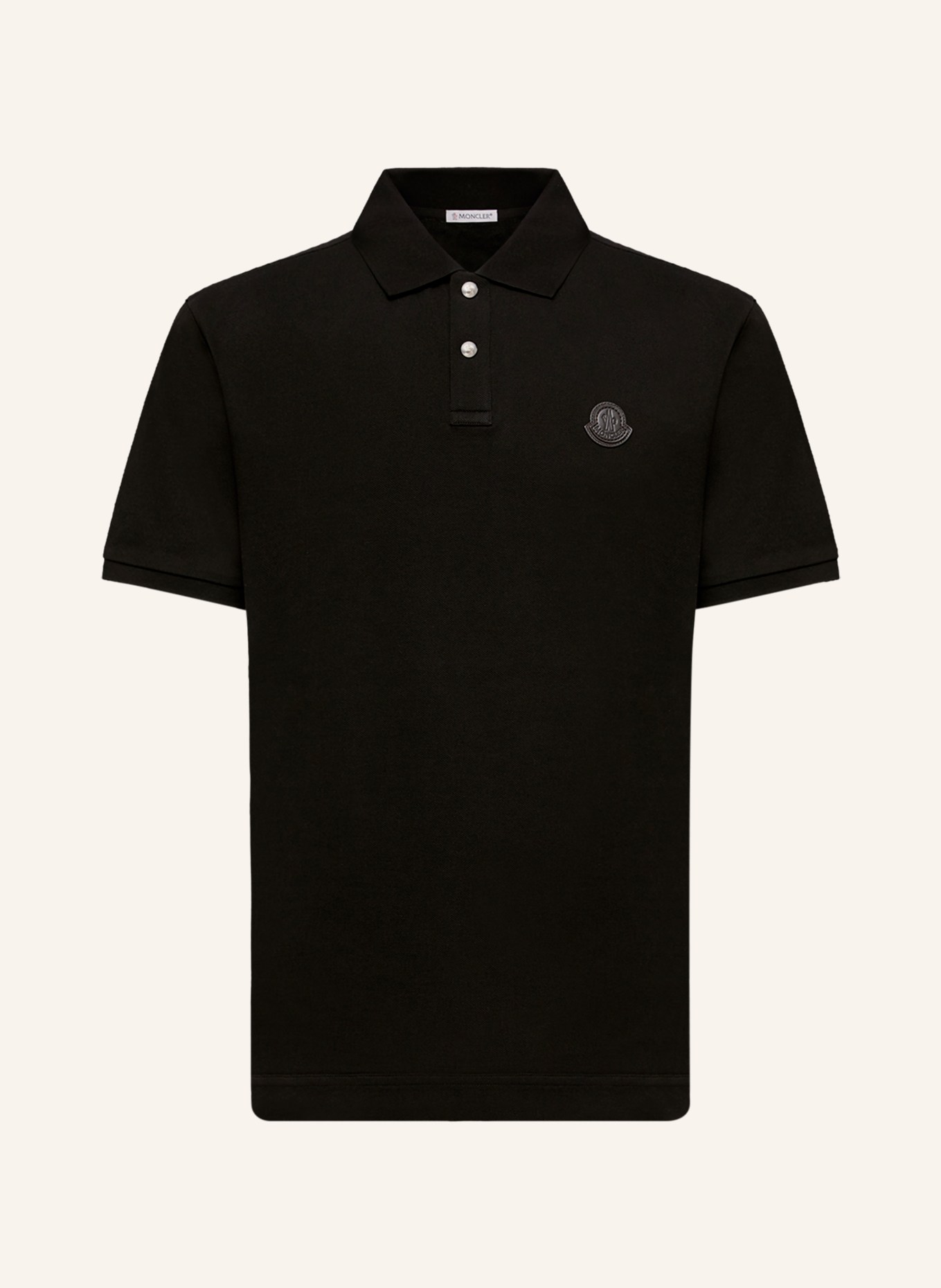 MONCLER Piqué-Poloshirt: SCHWARZ
