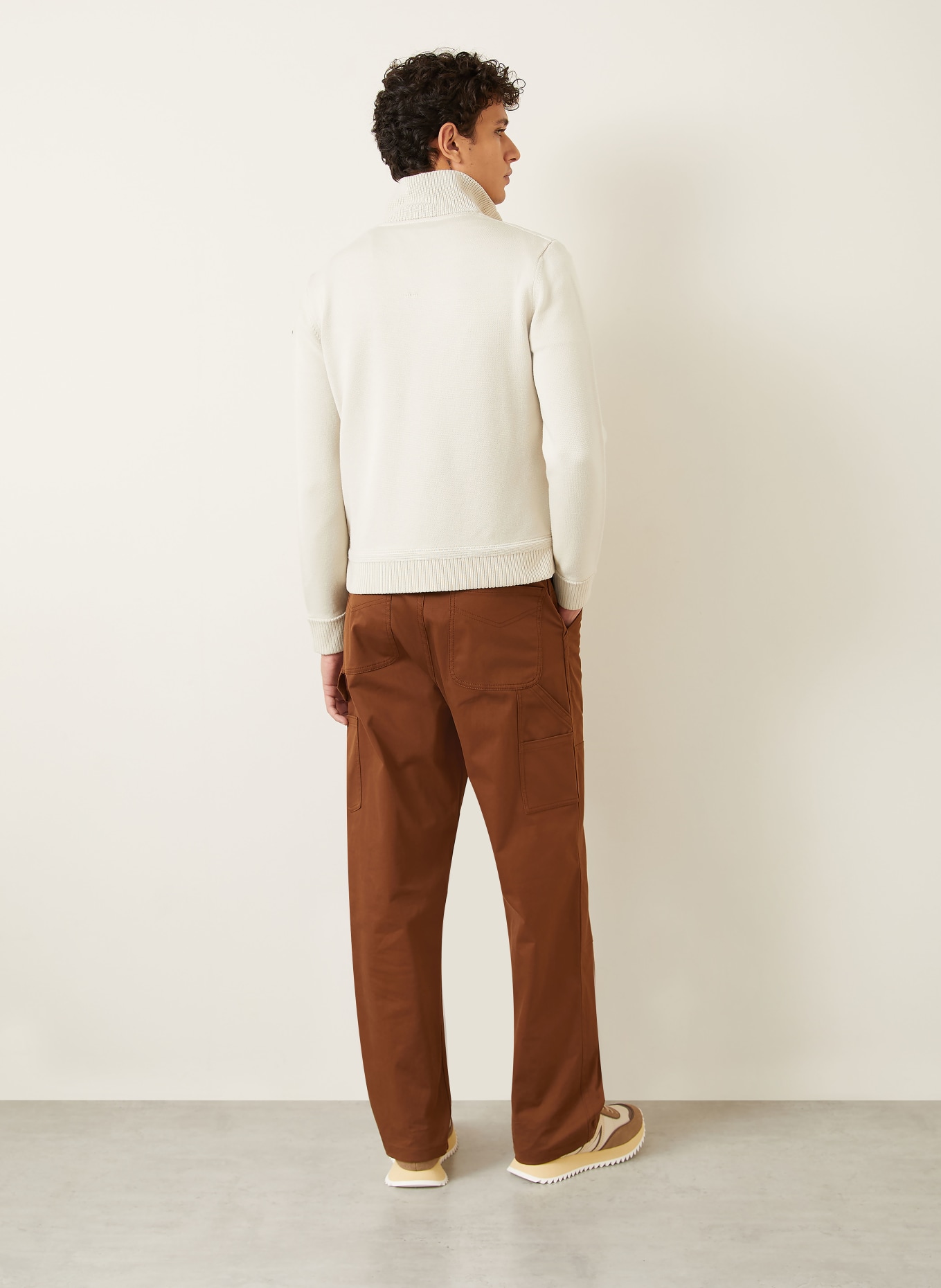 MONCLER Lightweight-Daunenjacke im Materialmix: BEIGE