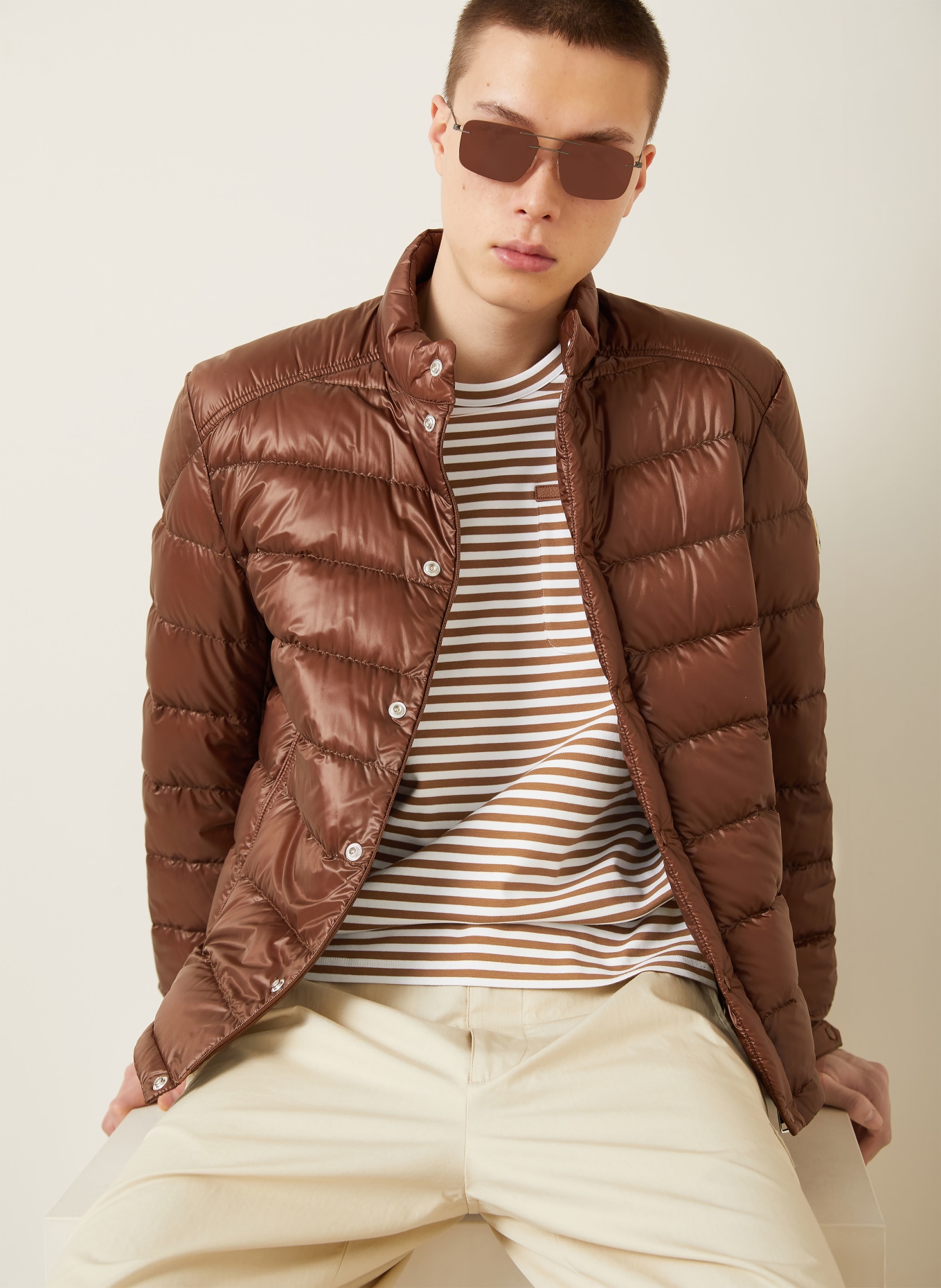 MONCLER Lightweight-Daunenjacke SELVES: BRAUN