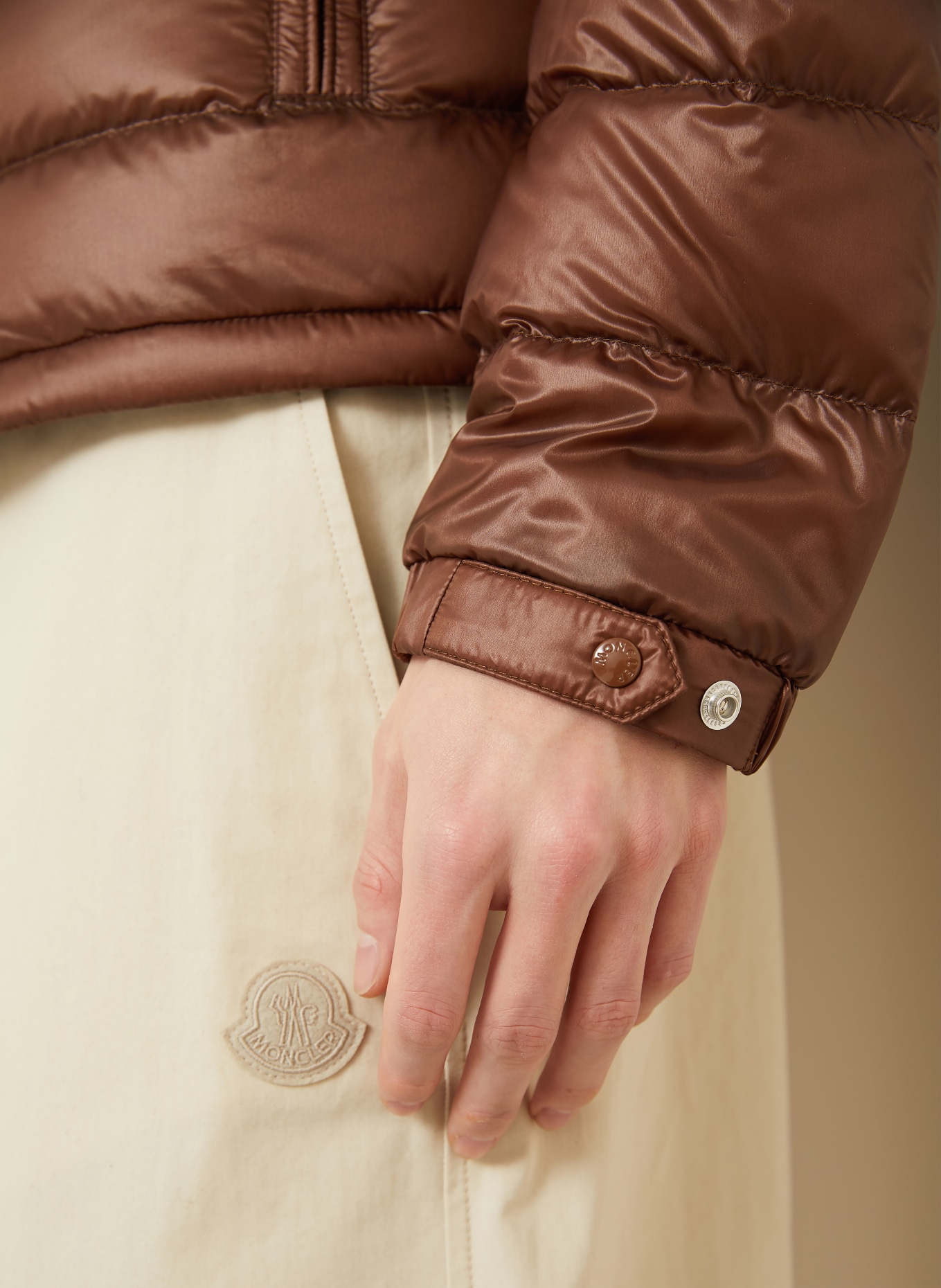 MONCLER Lightweight-Daunenjacke SELVES: BRAUN